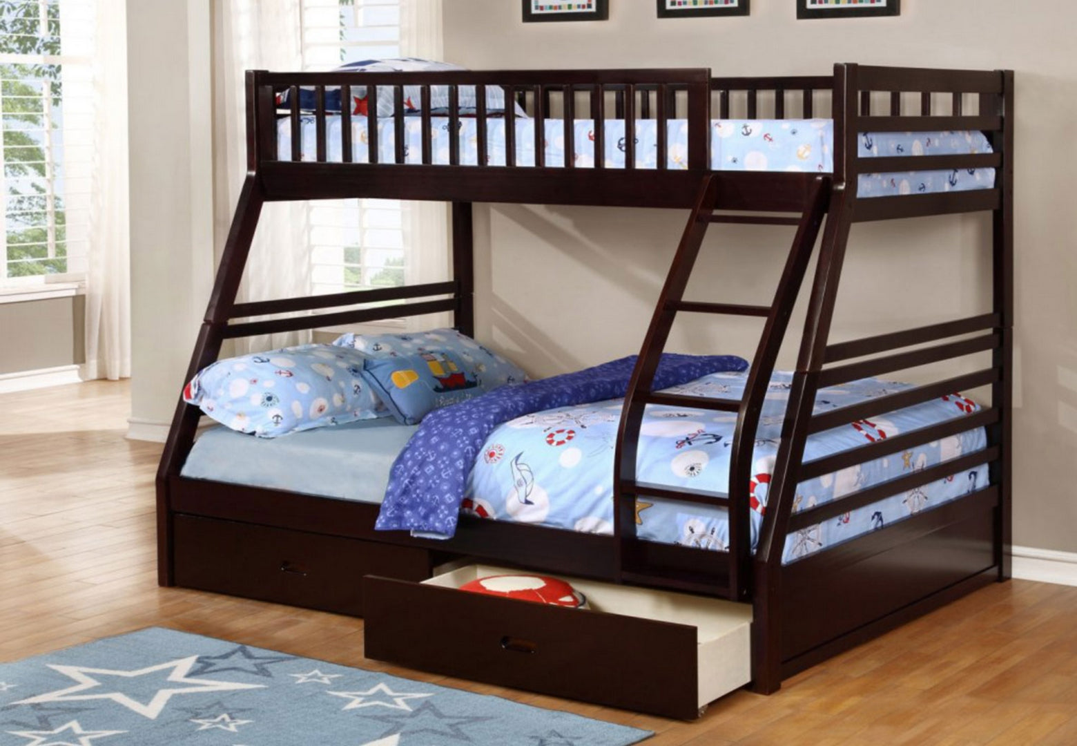 Single/Double Espresso Bunk Bed 117