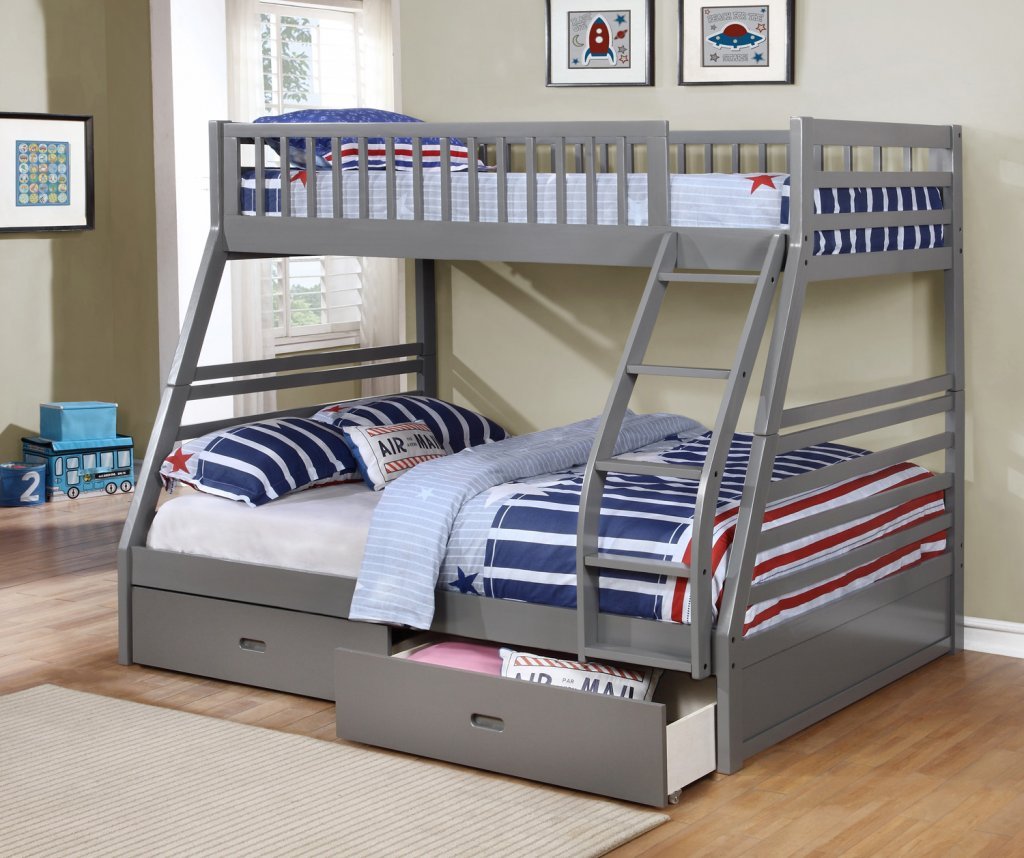 Single/Double Grey Bunk Bed 117