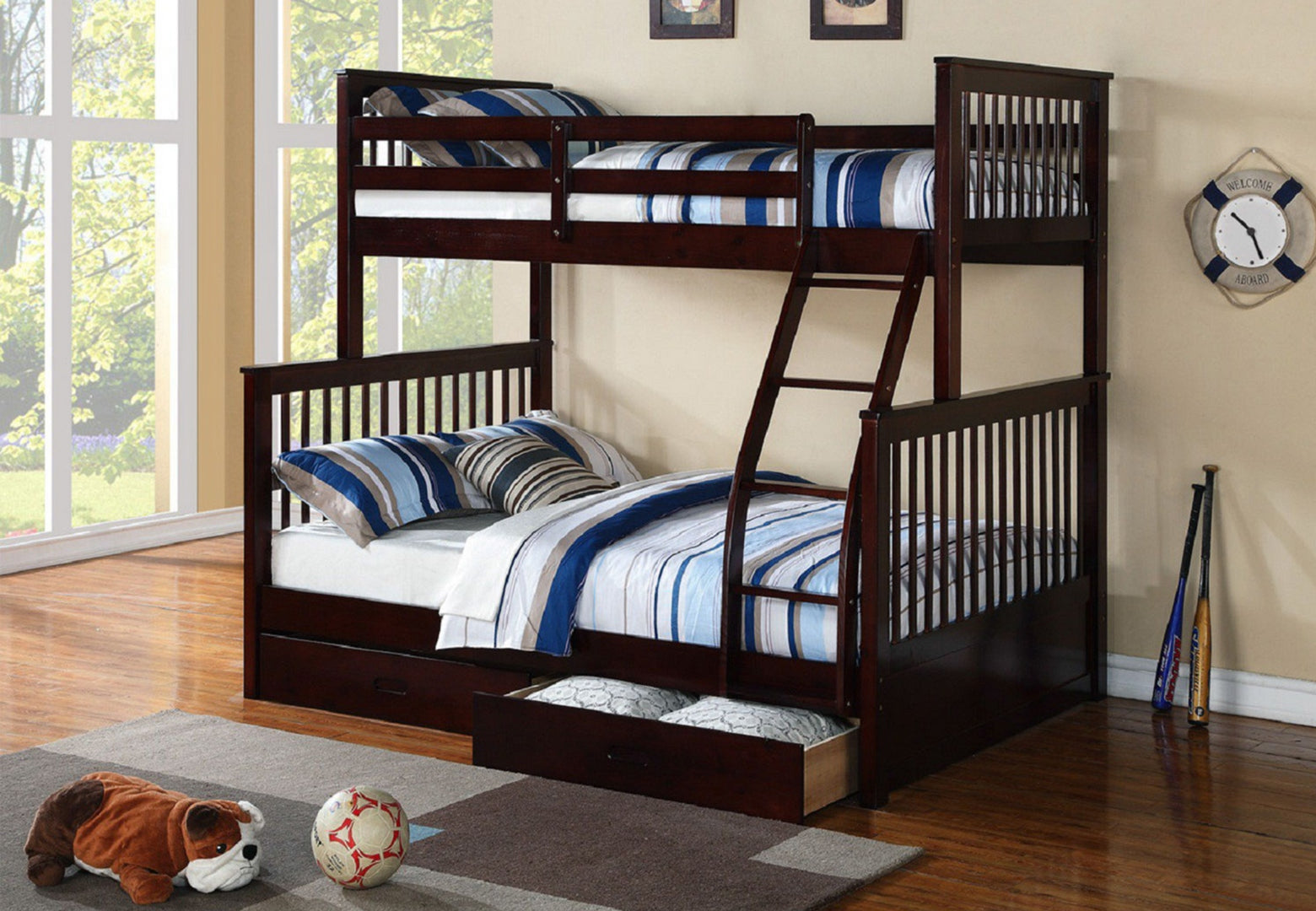 Single/Double Espresso Bunk Bed 122