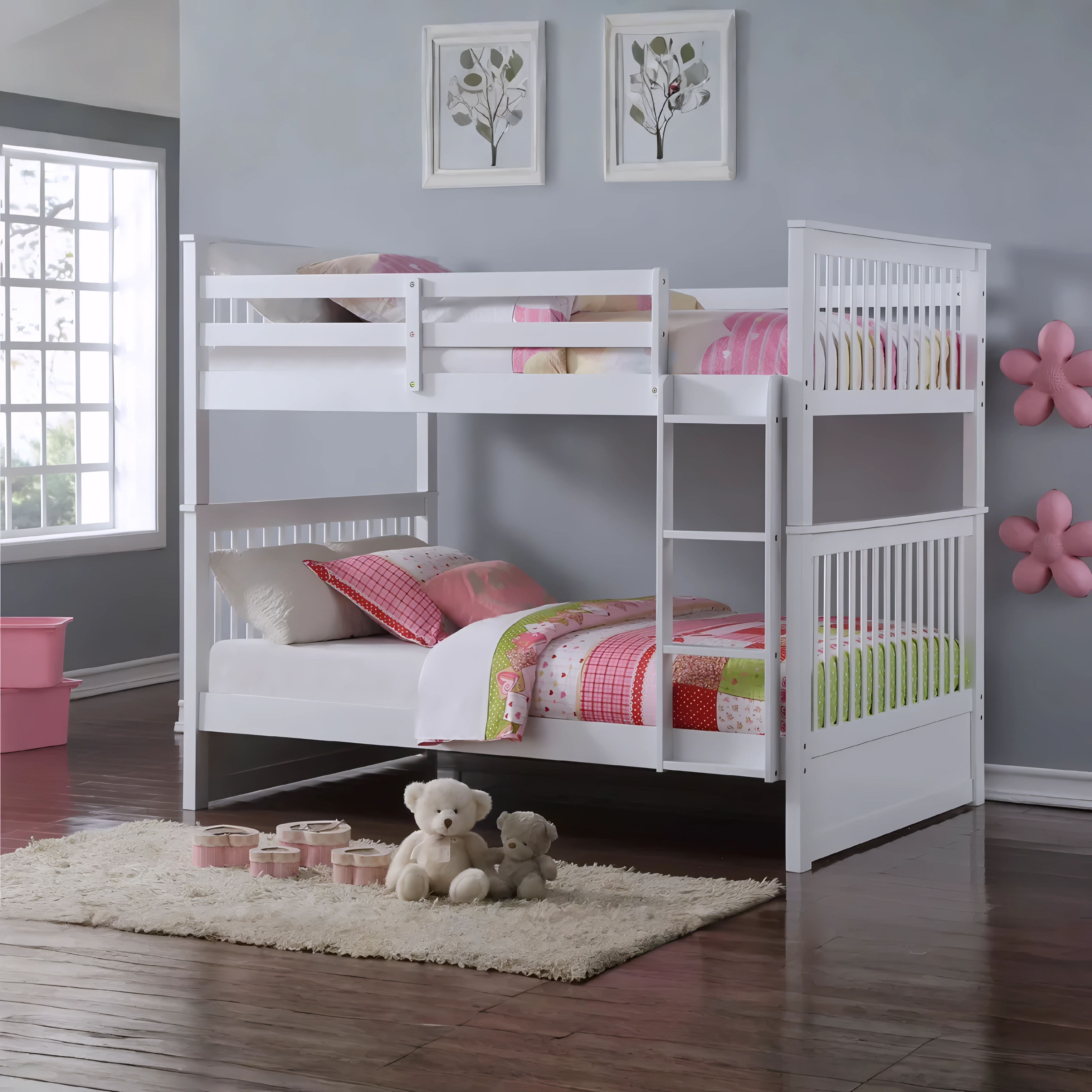 Rivalt – Bunk Bed – Double/Double – White