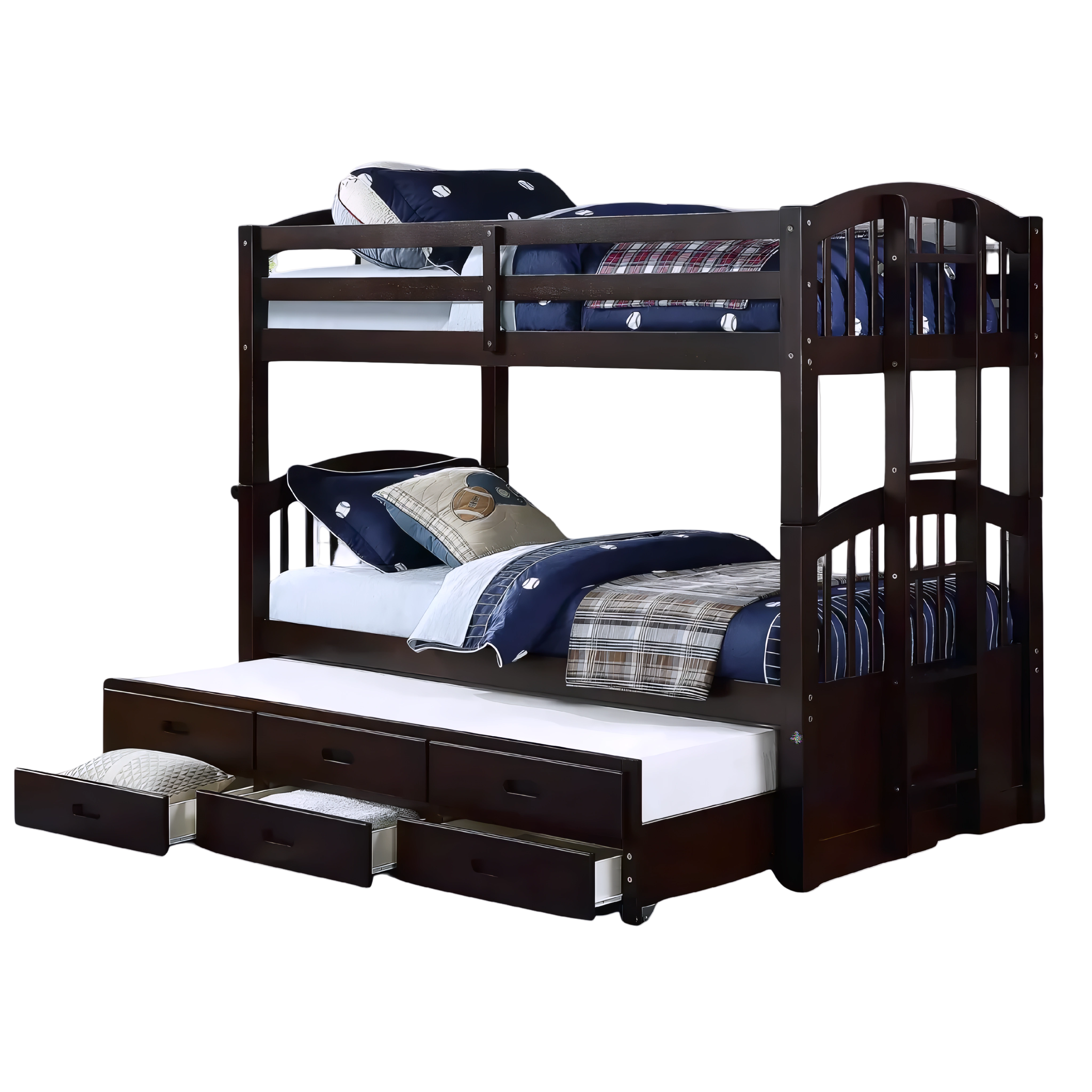 Harper – Bunk Bed – Single/Single/Single – Espresso