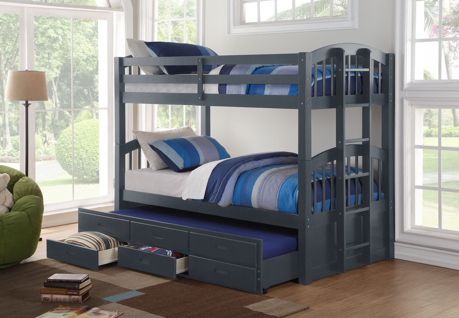 Single Grey Bunk Bed 1841