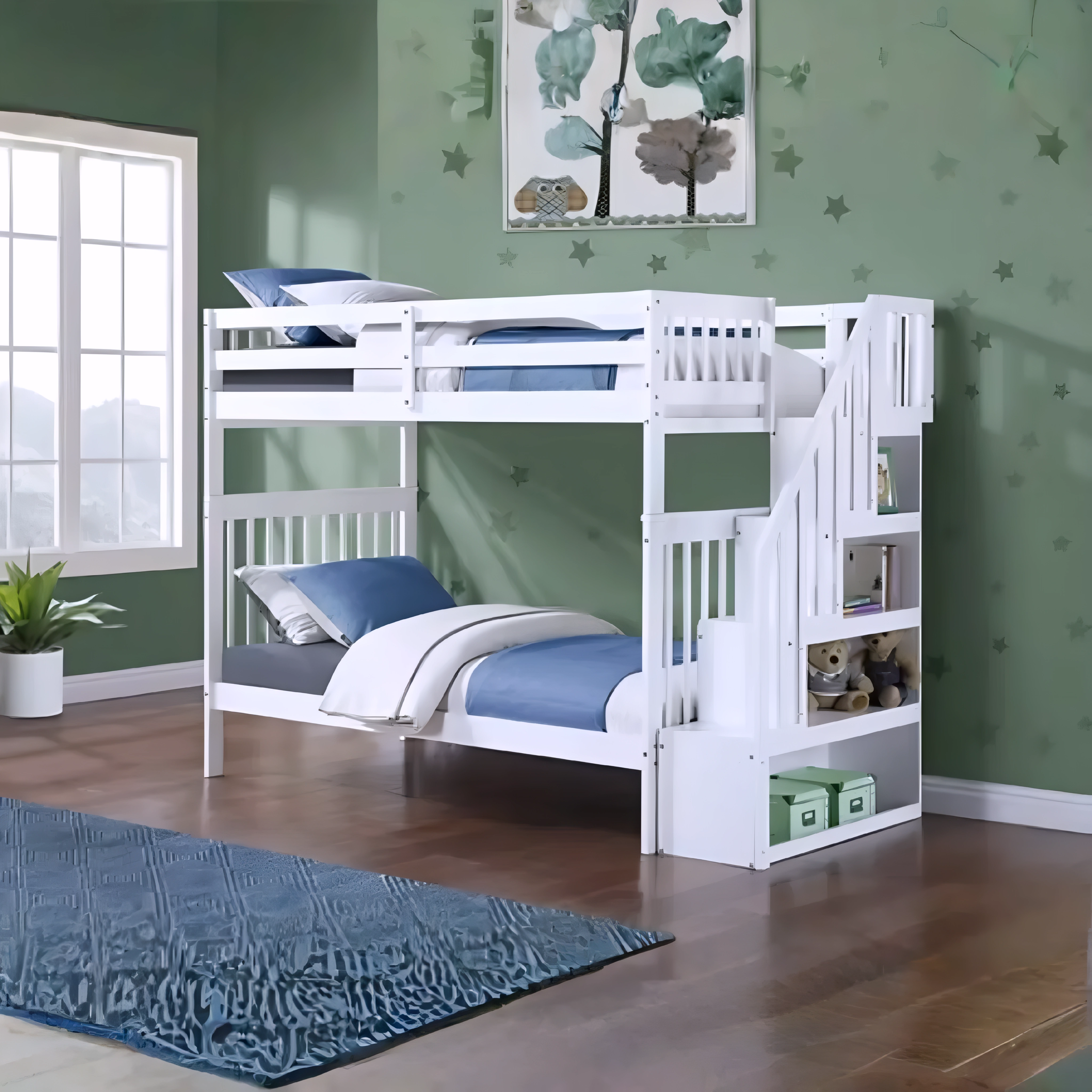 Nordik – Lit superposé – Simple – Blanc