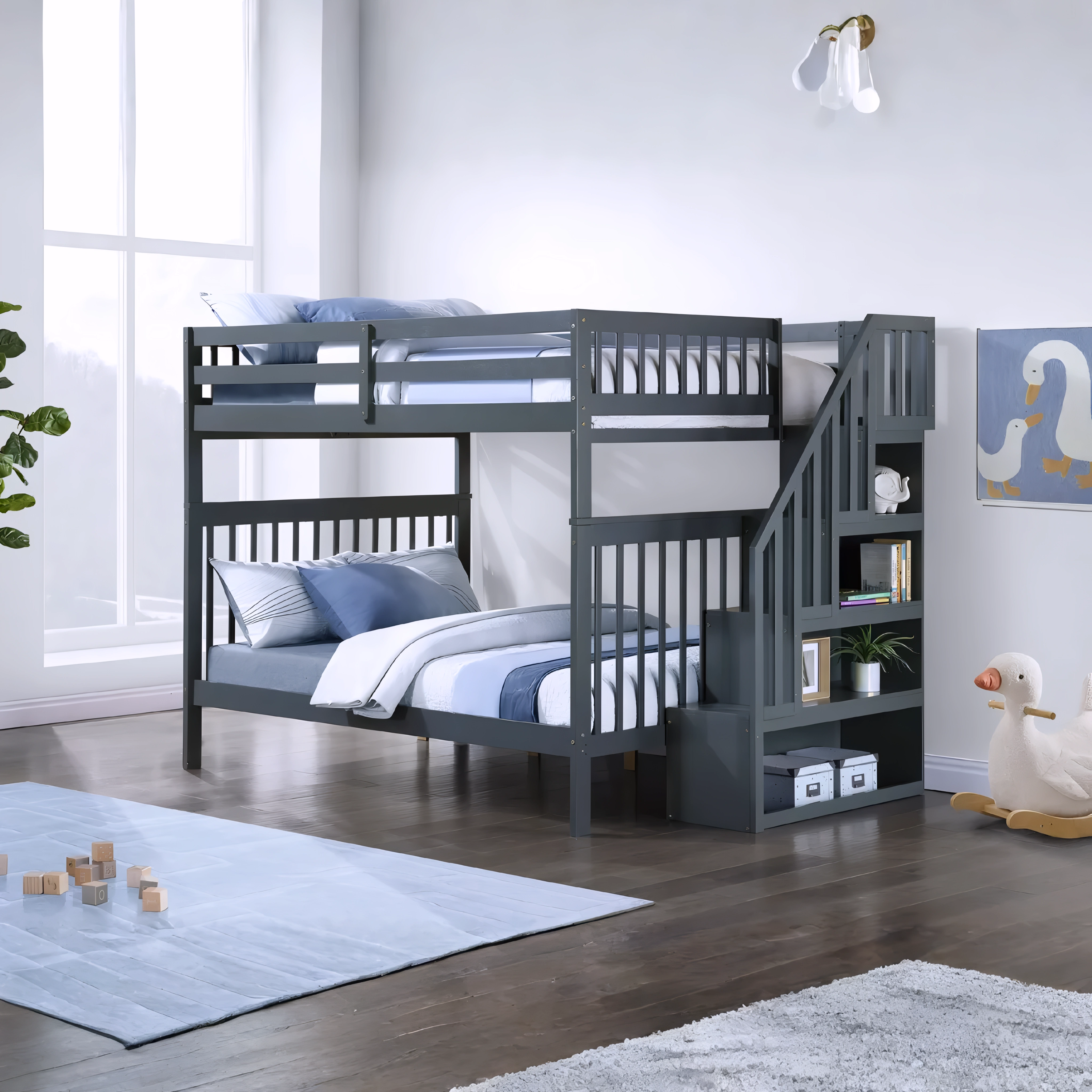 Belton – Bunk Bed – Double/Double – Grey