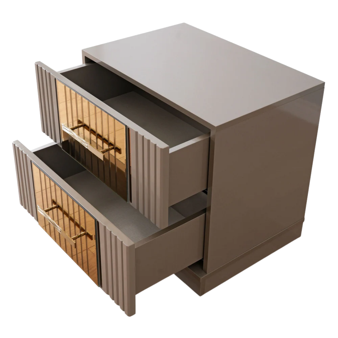 Bronzelo – Bedroom Set – King – Riversand/Bronze