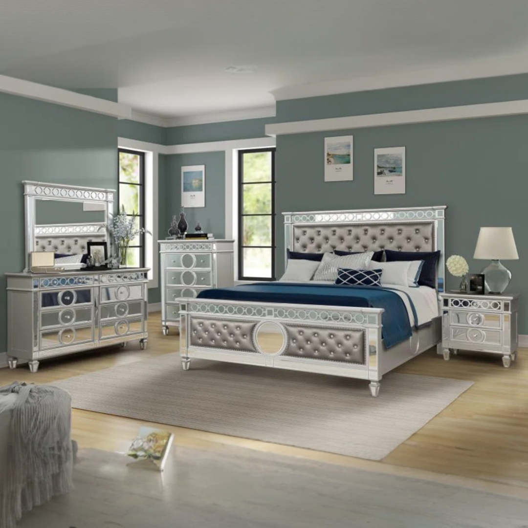 Circellia – Bedroom Set – Queen – Silver