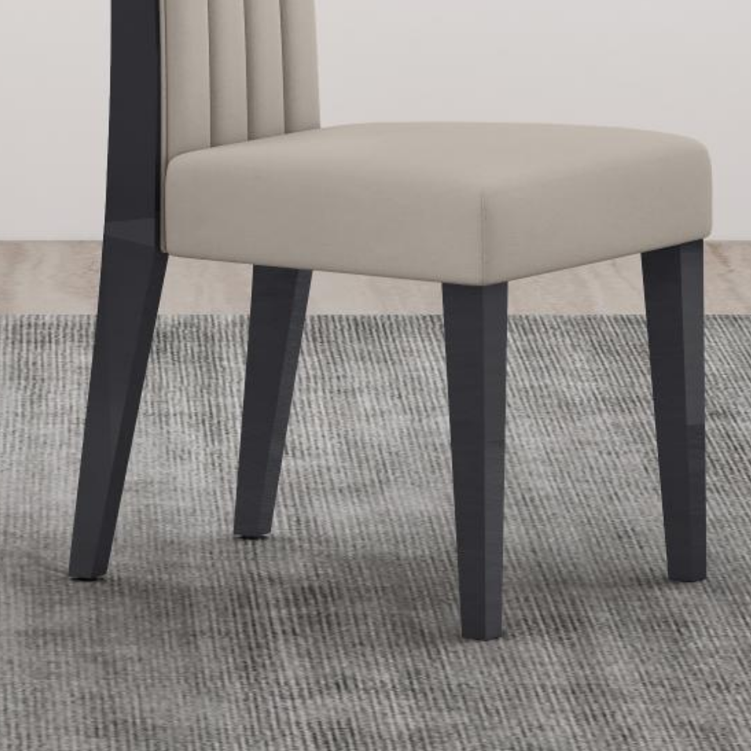 Verone – Ensemble de salle à manger – Plateau en céramique / Noir graphite / Détails dorés