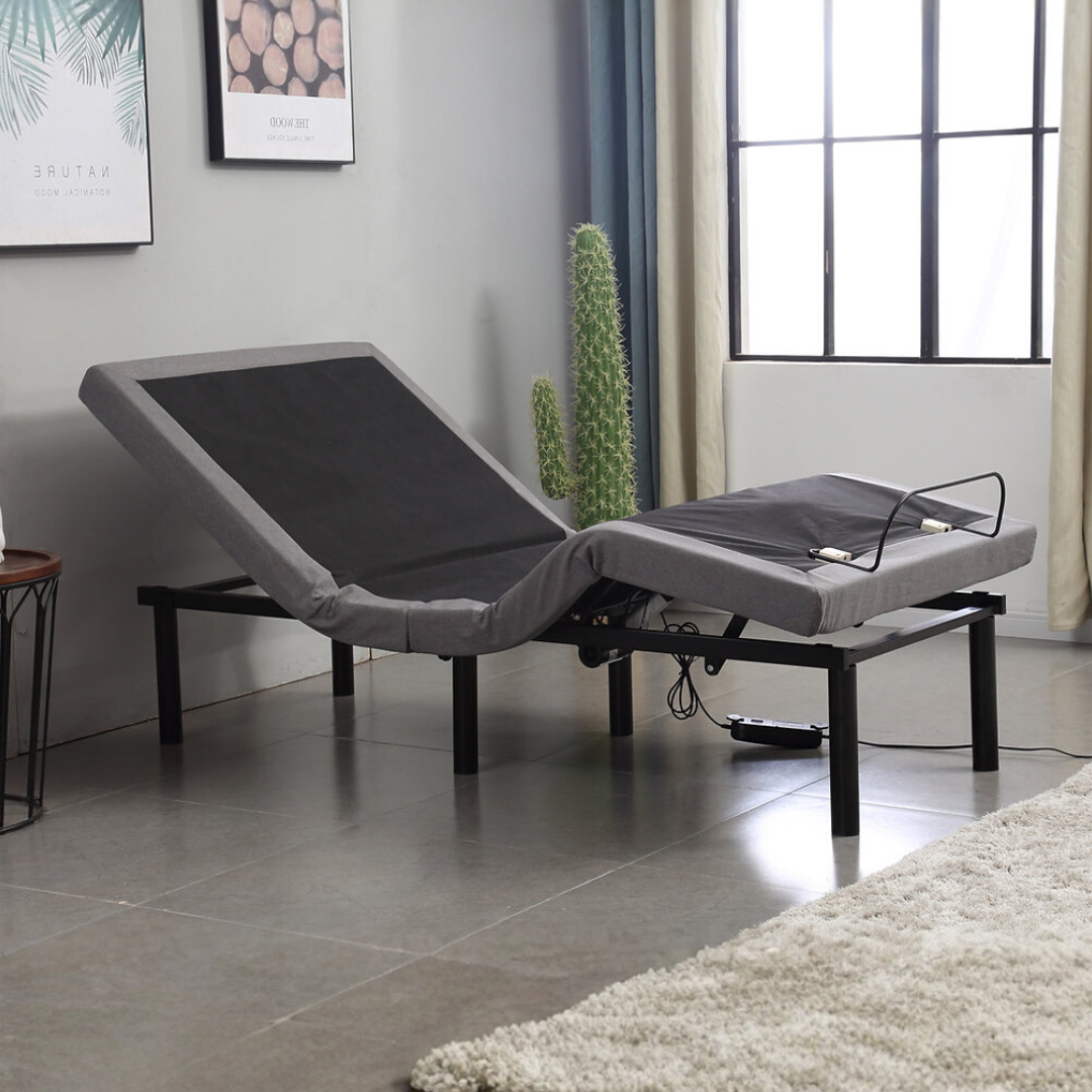 Delvion – Deluxe Adjustable Bed Base with Massage & LED Lighting – Twin XL / Double / Queen / Split King