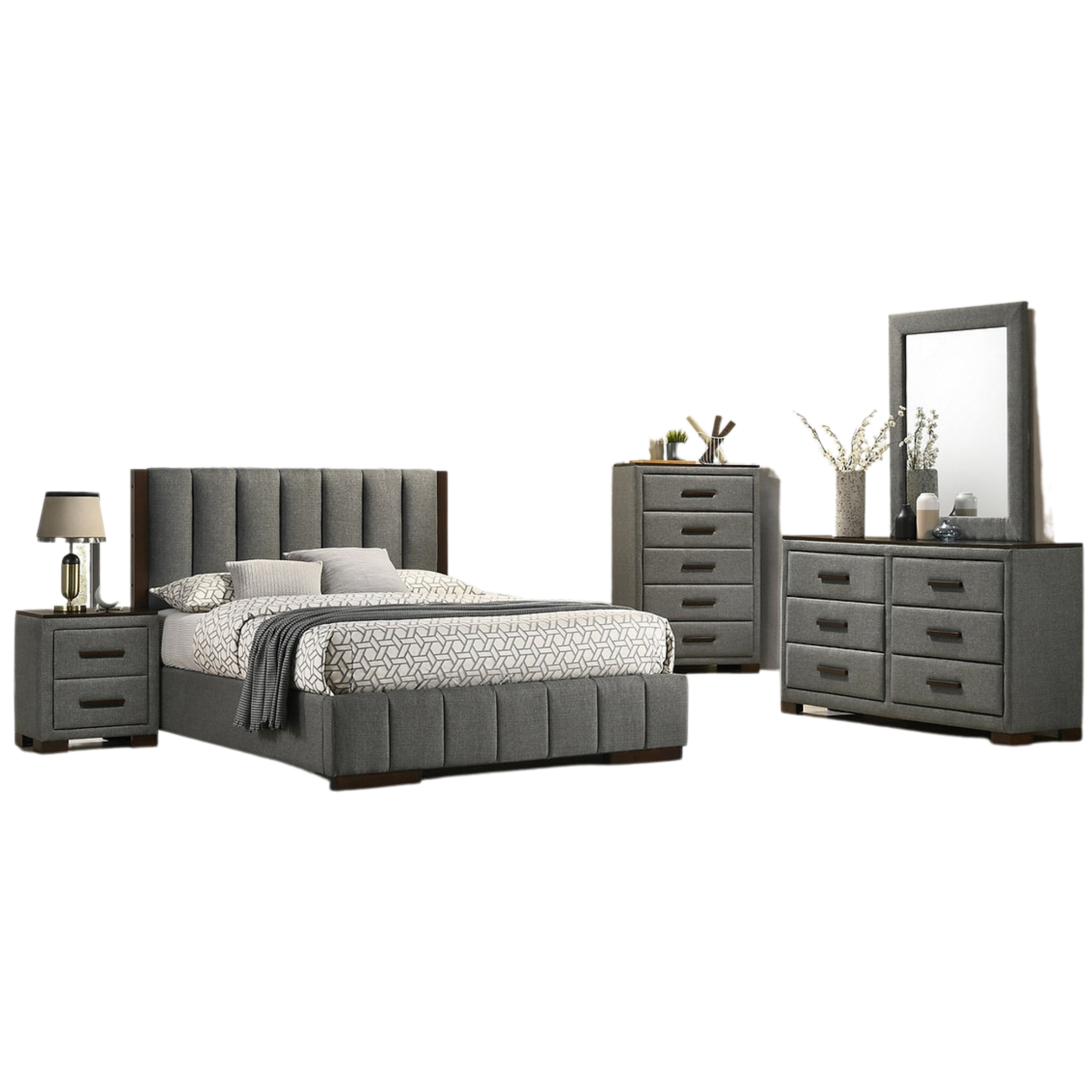 Double Bedroom Set – Dylan Dark Grey