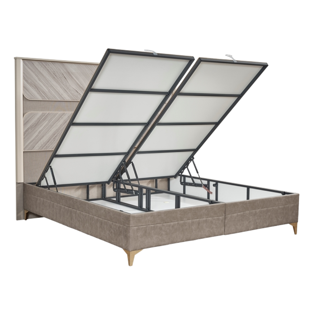 Eucalyon – Ensemble de chambre à coucher – Queen – Eucalyptus beige