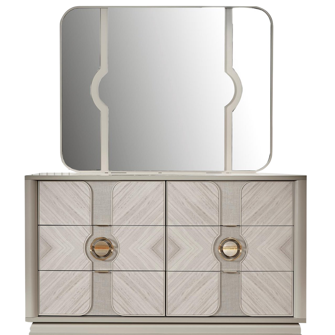 Eucalyon – Ensemble de chambre à coucher – Queen – Eucalyptus beige