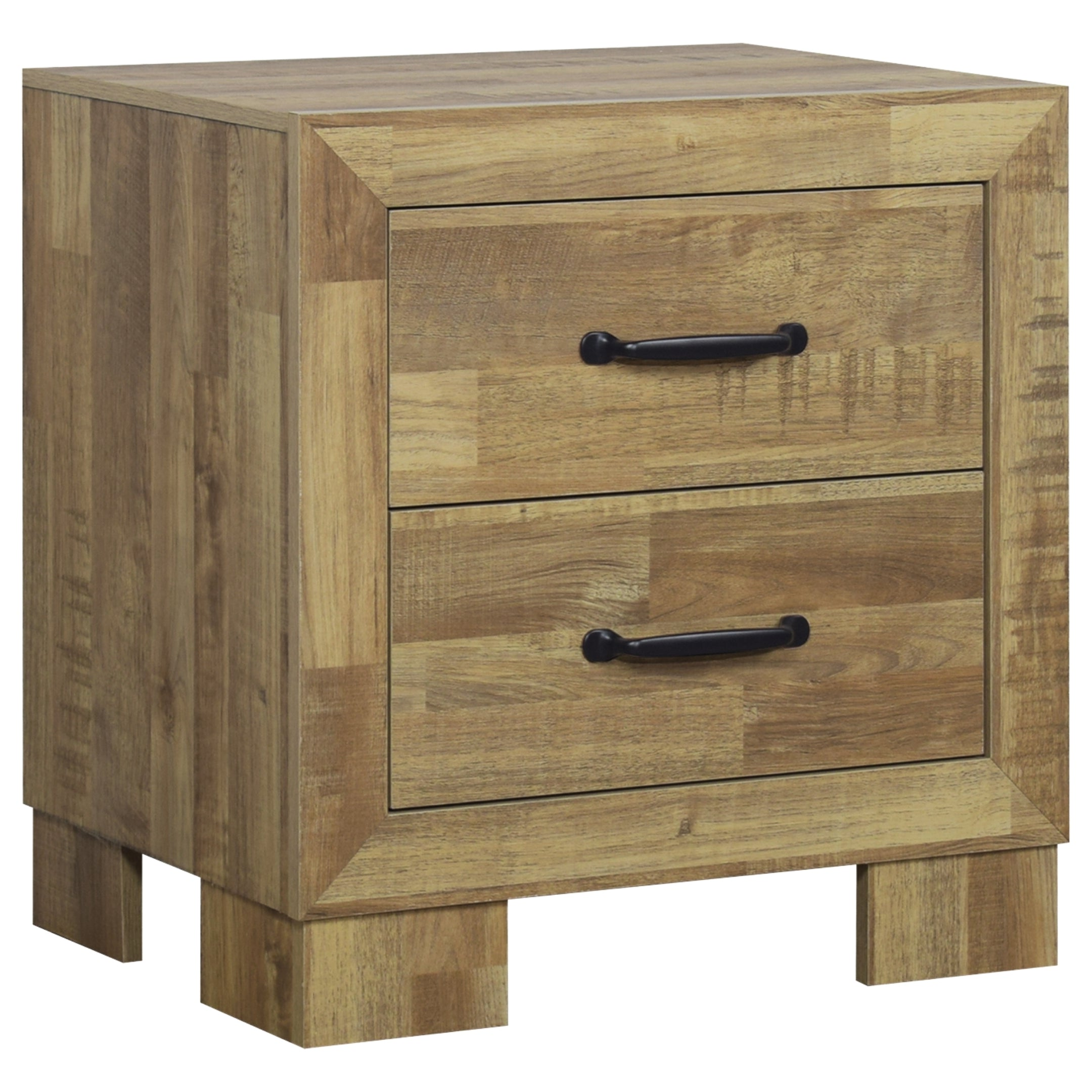 Farano – Queen Bedroom Set Medium Oak Storage