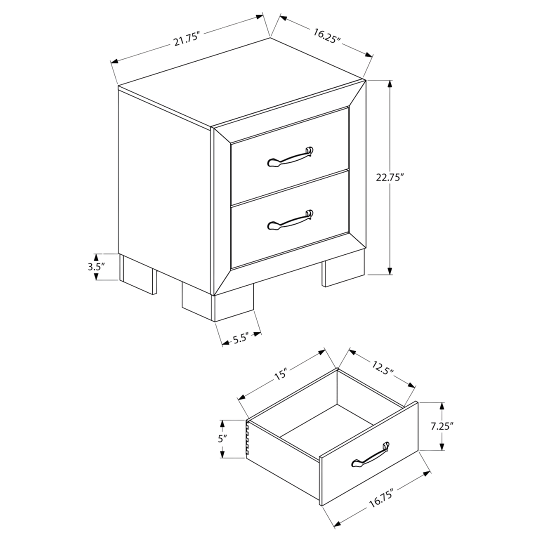 Farano – Queen Bedroom Set Medium Oak Storage