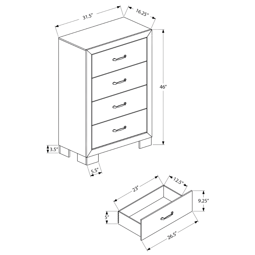 Farano – Queen Bedroom Set Medium Oak Storage
