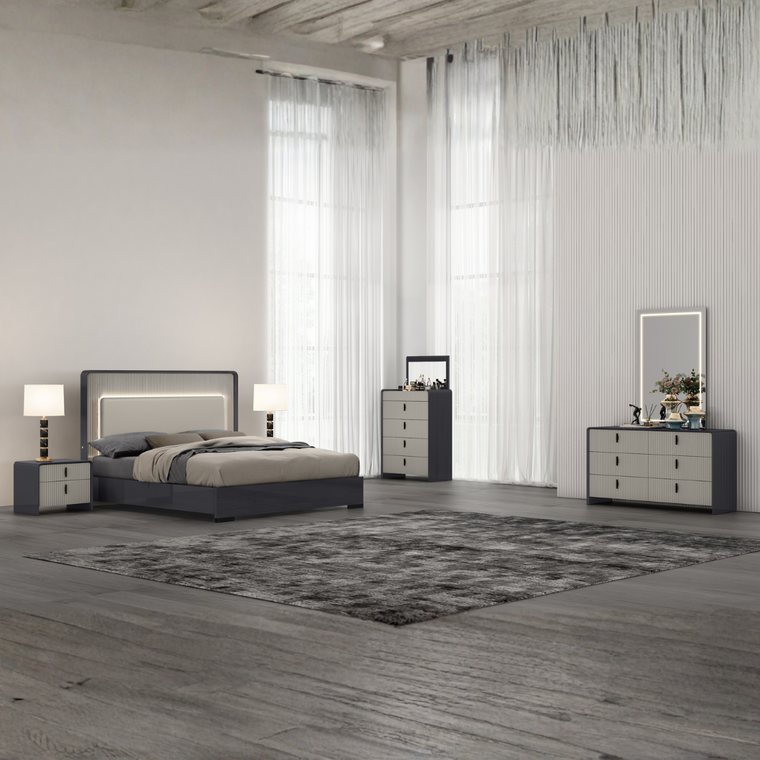 Grayson – Bedroom Set – King – Graphite/Grey