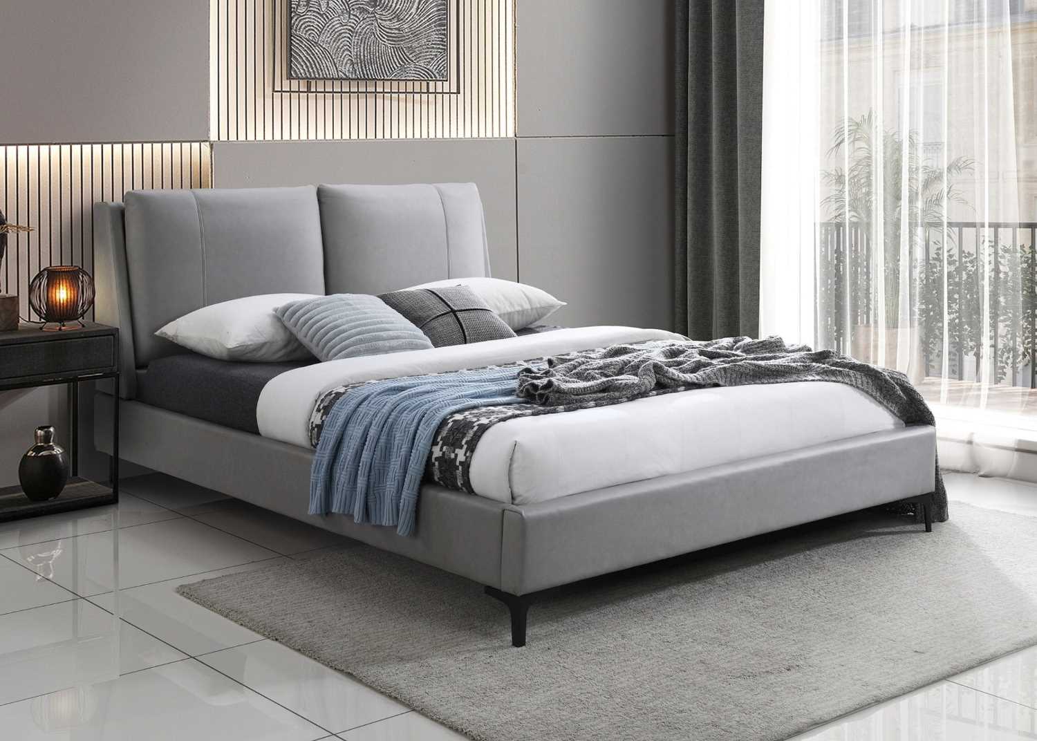 Grey Platform Bed 5340