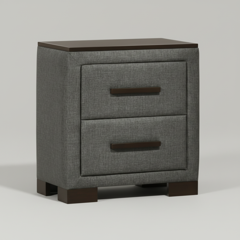 Greyford – Night Stand – Dark Grey Fabric