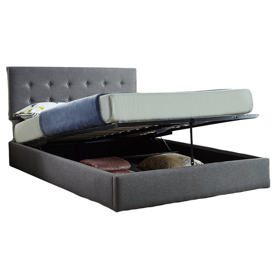 Hydrel – Queen Bed – Fabric (Grey)