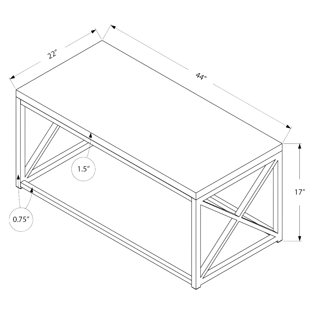 Talom – Table basse – Blanc brillant et chrome