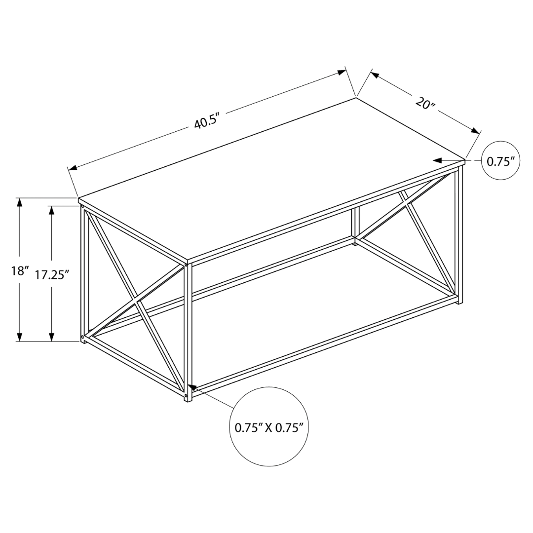 Zelar – Table basse – Aspect bois taupe