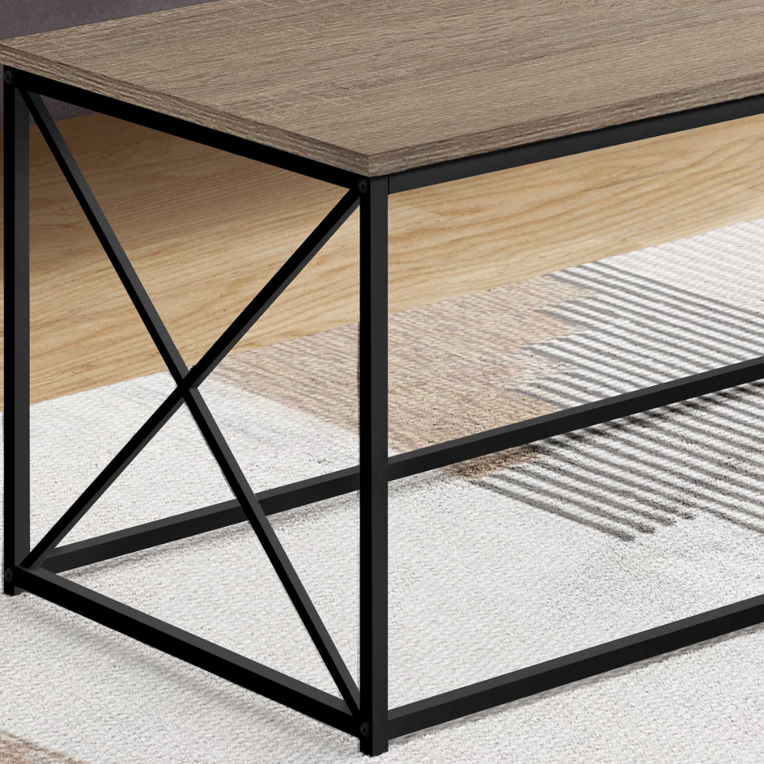 Zelar – Table basse – Aspect bois taupe