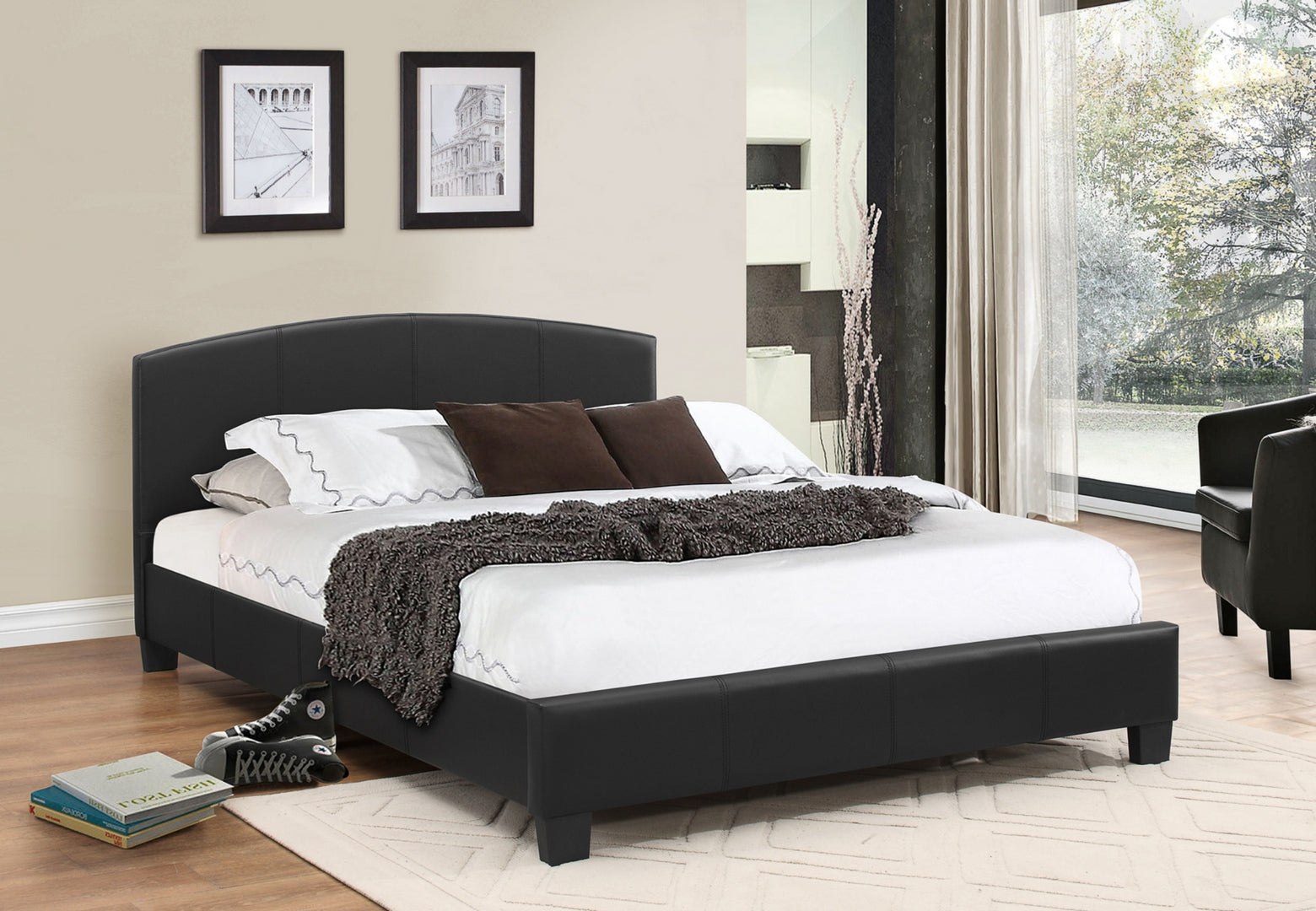 Black PU Bed 133B