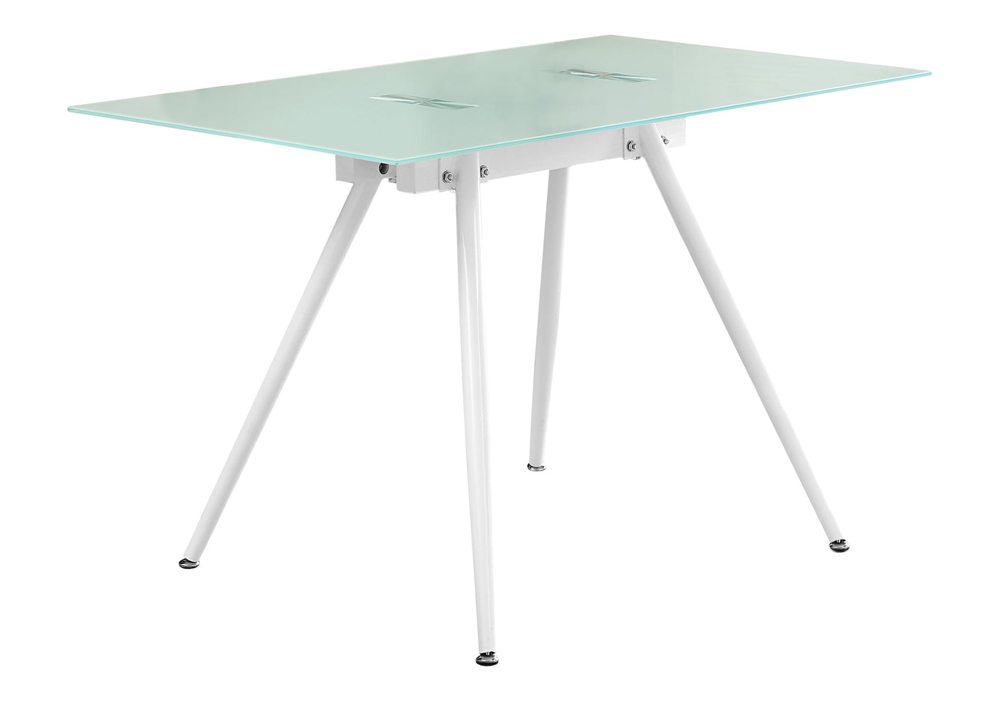 COMPUTER DESK - 28"X 48" / WHITE / 8MM TEMPERED GLASS # I 1032