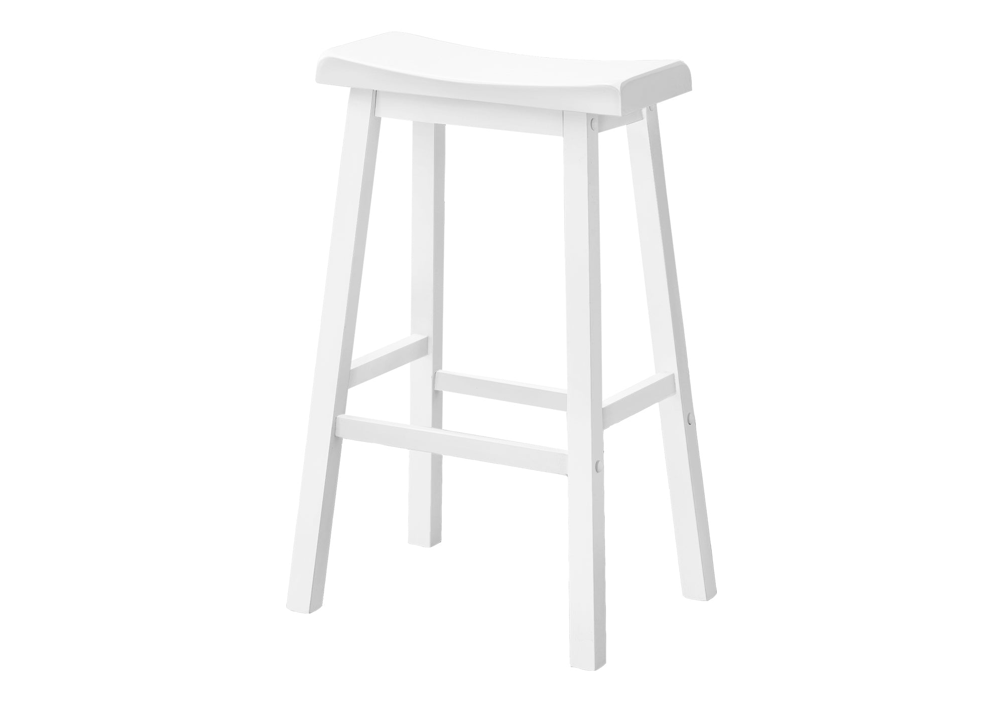 TABOURET DE BAR - 2PCS / 29"H / SIÈGE DE SELLE BLANC # I 1534