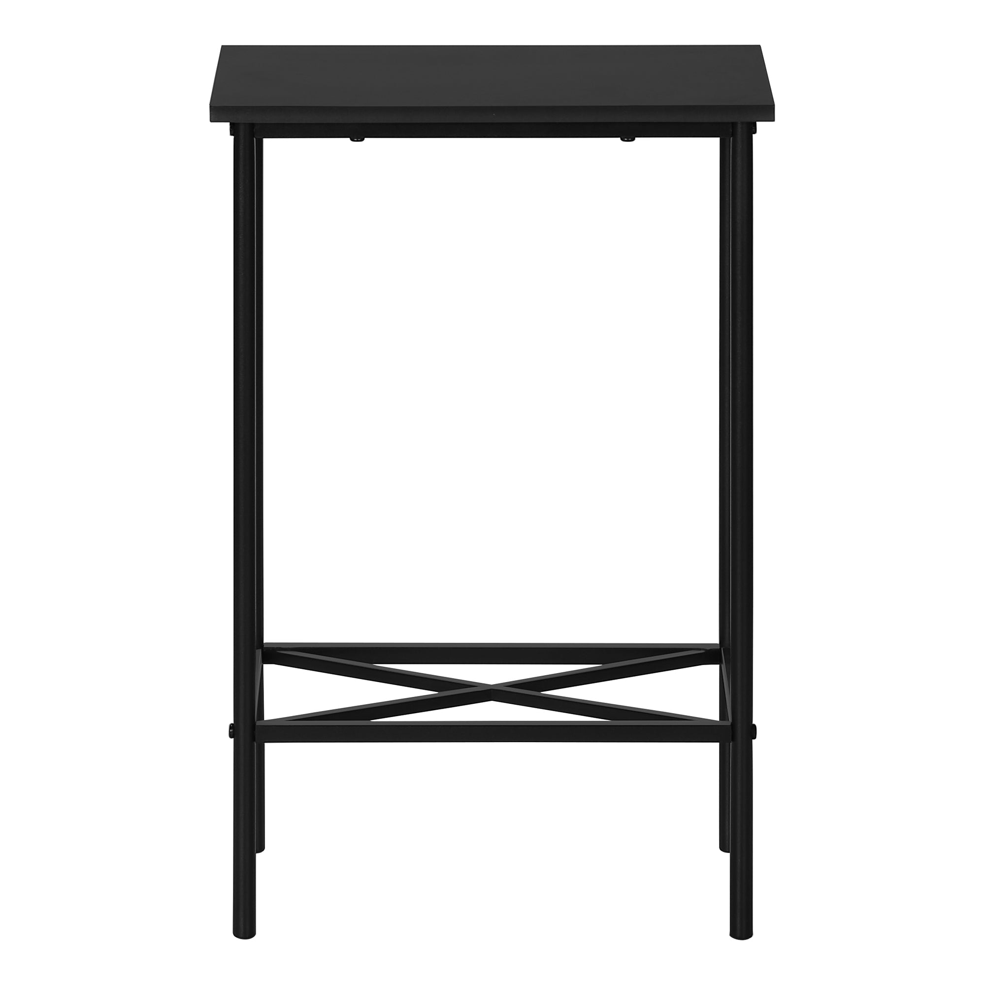 TABLE D'APPOINT - 24"H / NOIR / MÉTAL NOIR #I 2078