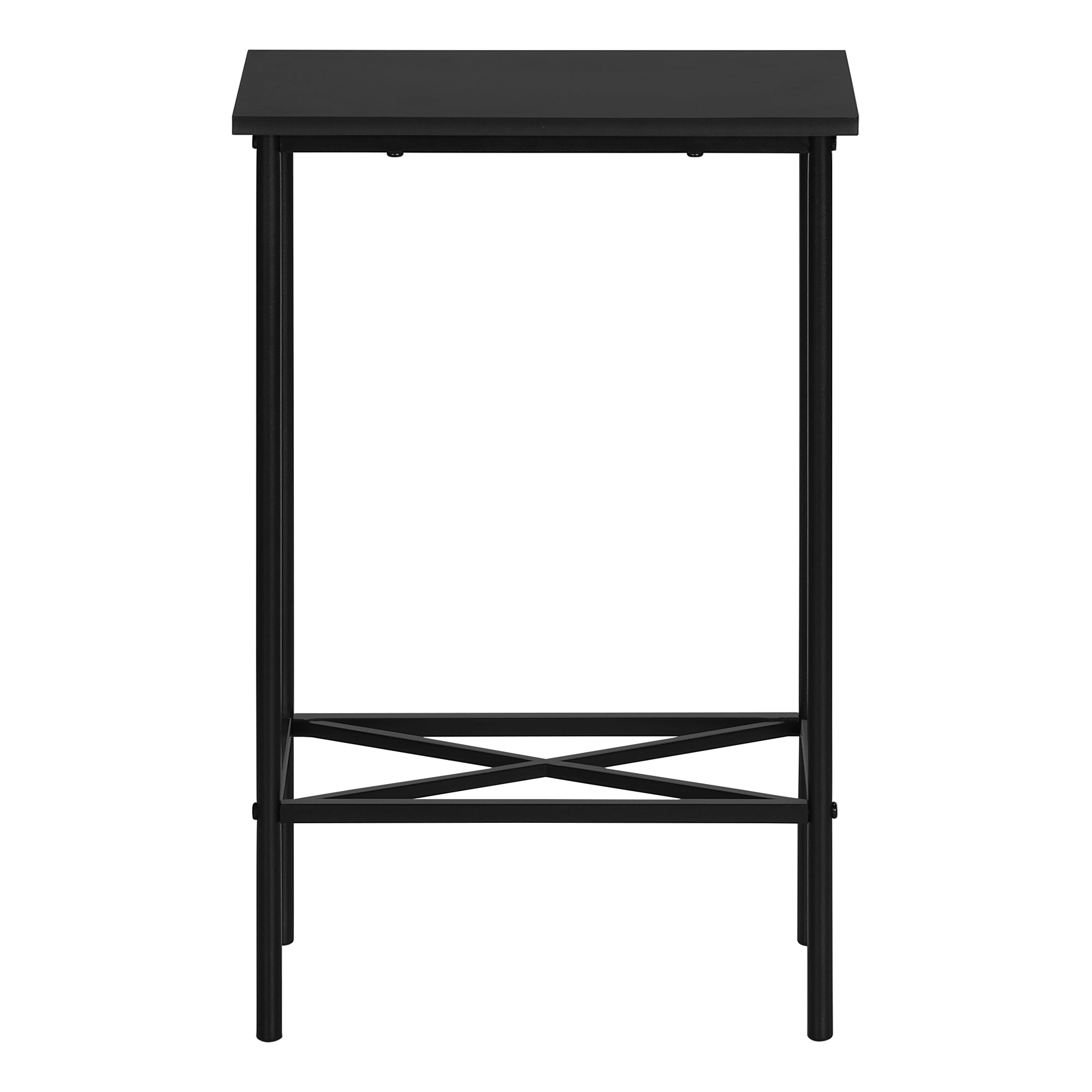 TABLE D'APPOINT - 24"H / NOIR / MÉTAL NOIR #I 2078