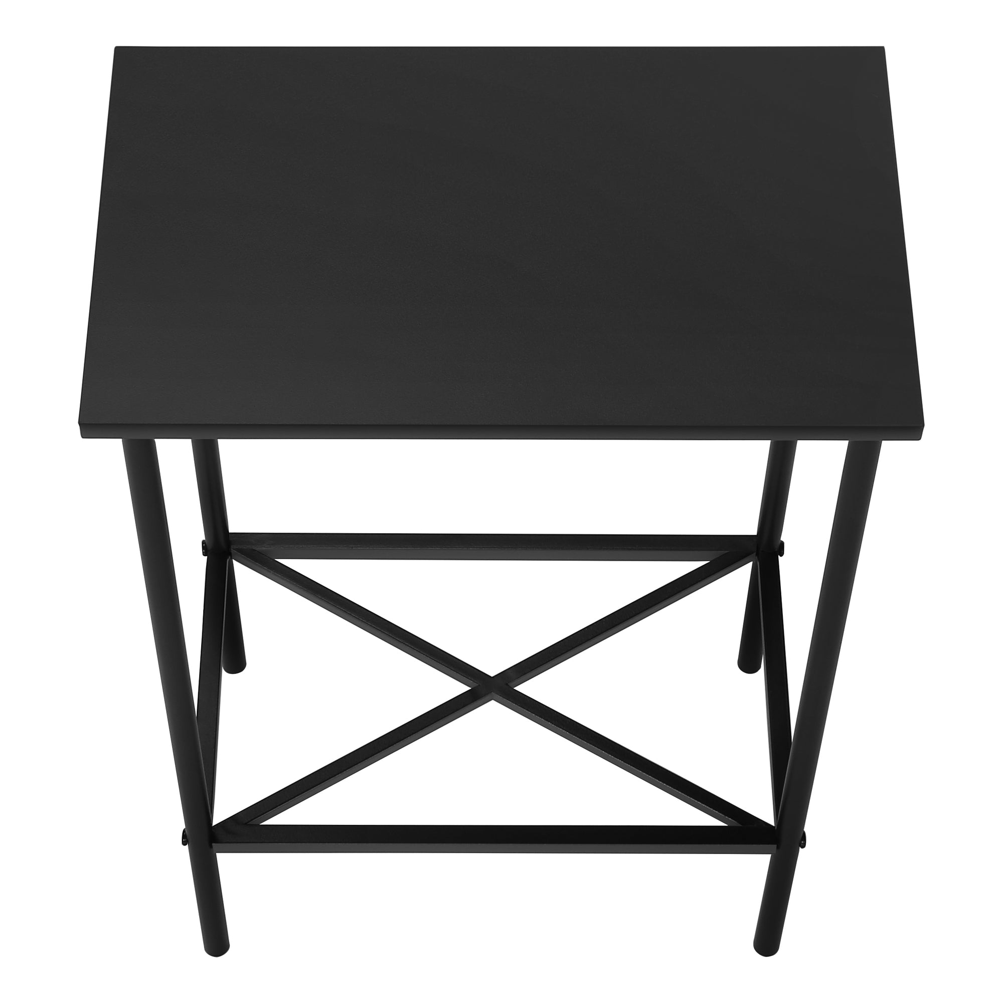 TABLE D'APPOINT - 24"H / NOIR / MÉTAL NOIR #I 2078