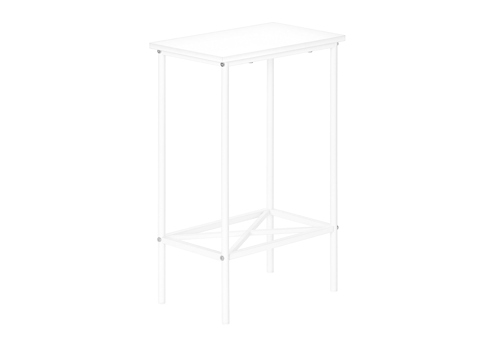 TABLE D'APPOINT - 24"H /BLANC / MÉTAL BLANC #I 2079