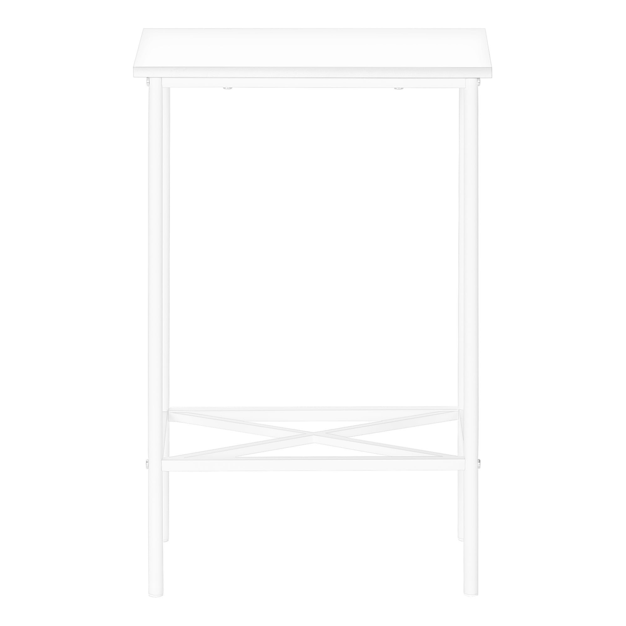 TABLE D'APPOINT - 24"H /BLANC / MÉTAL BLANC #I 2079