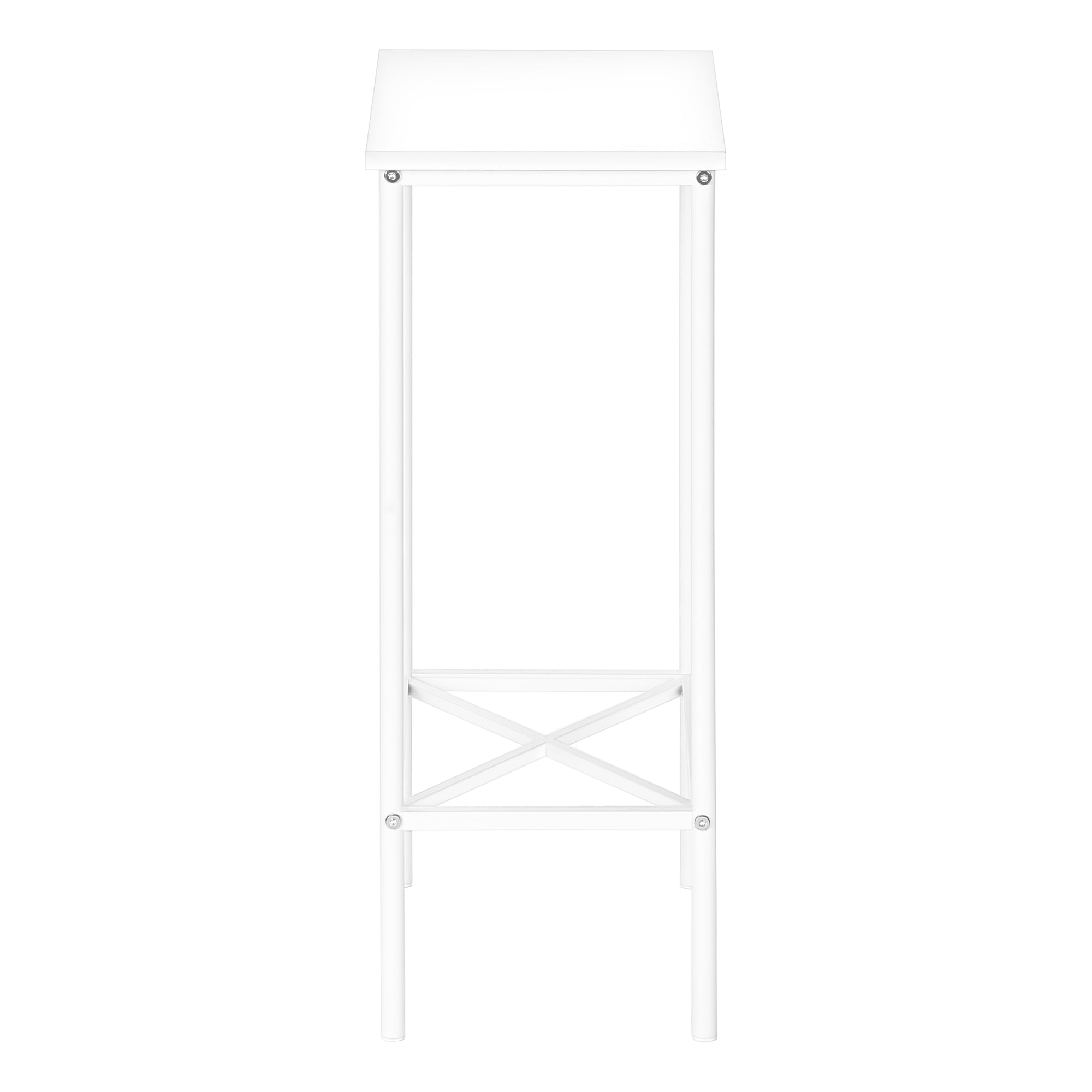 TABLE D'APPOINT - 24"H /BLANC / MÉTAL BLANC #I 2079