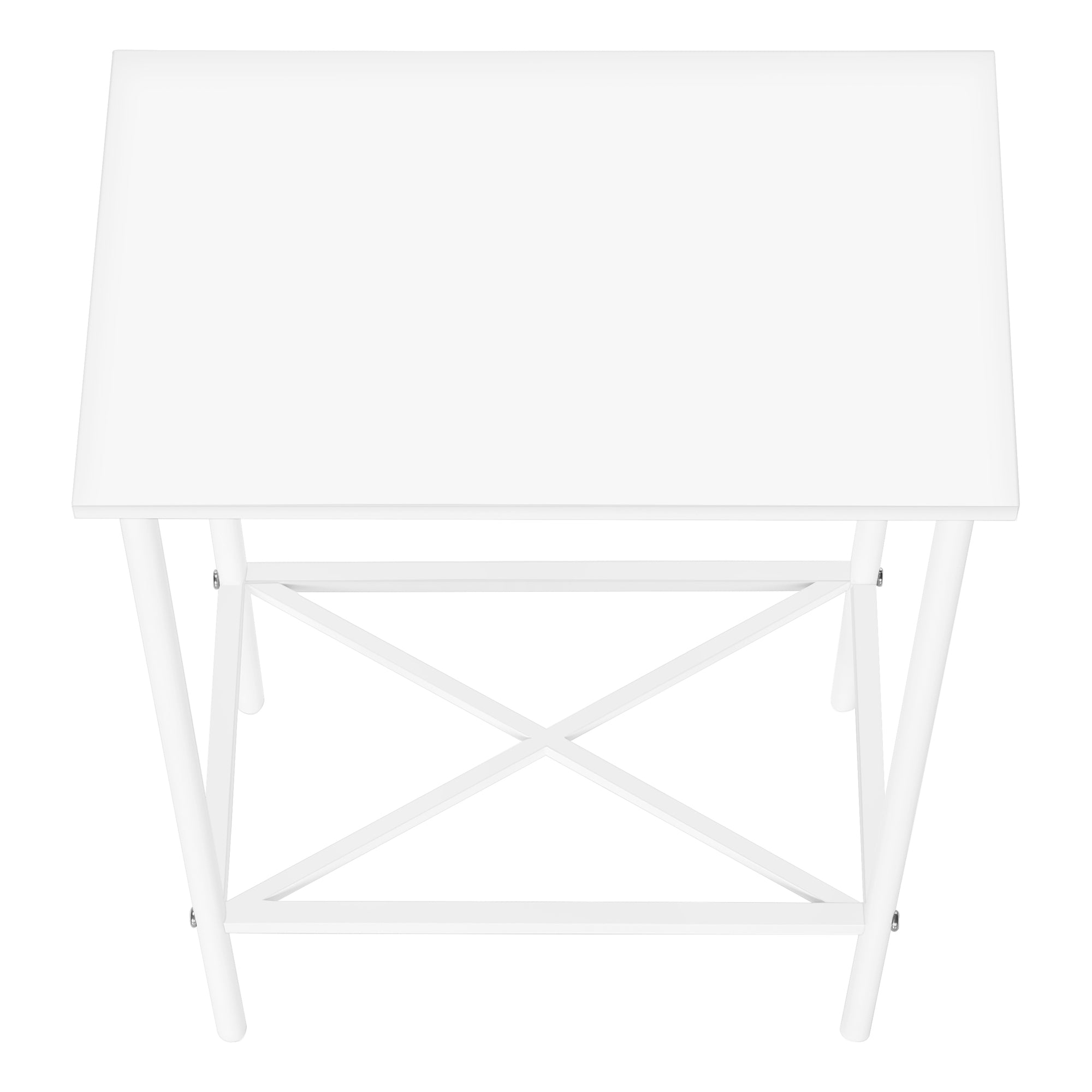 TABLE D'APPOINT - 24"H /BLANC / MÉTAL BLANC #I 2079