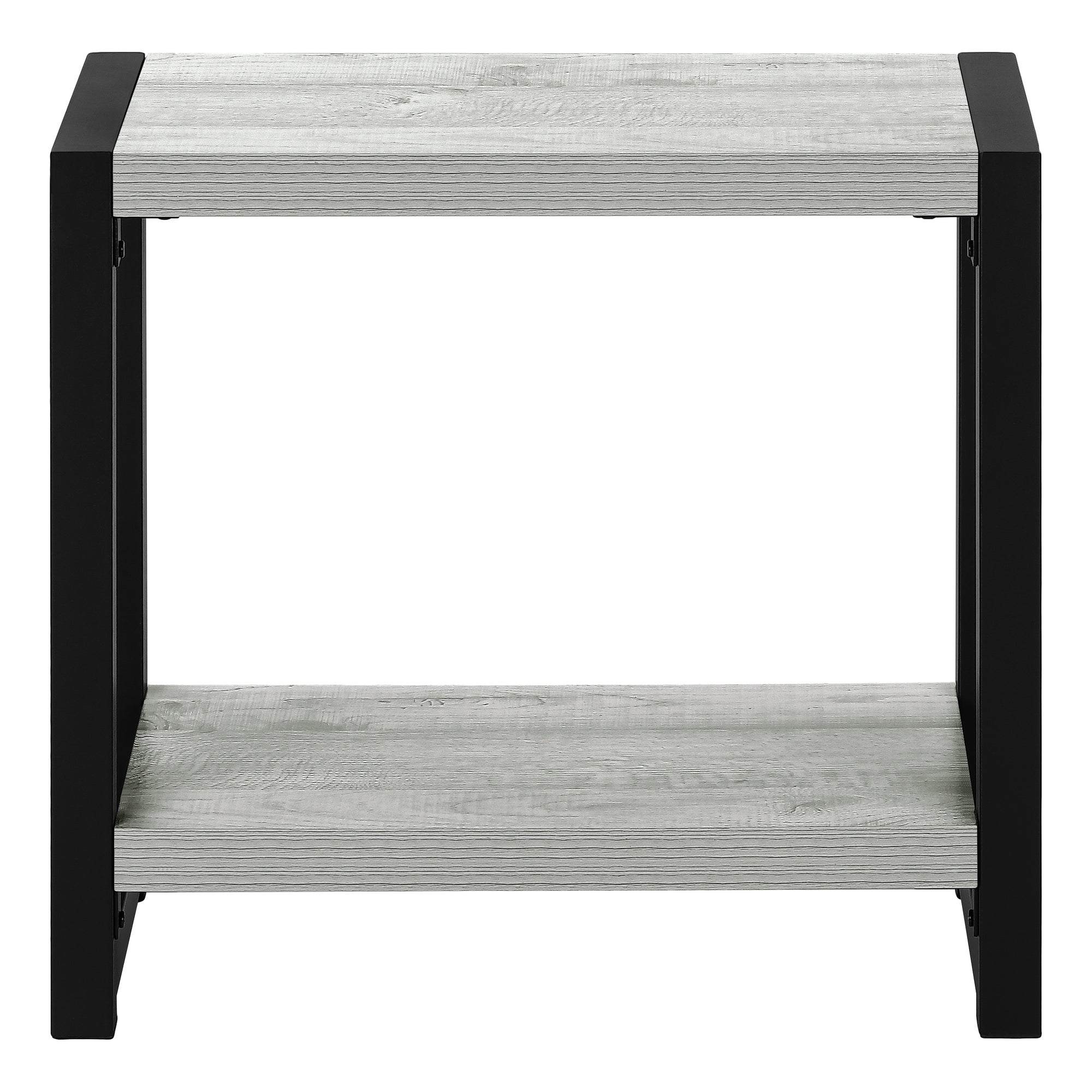 TABLE D'APPOINT - 22"H / GRIS / MÉTAL NOIR #I 2082