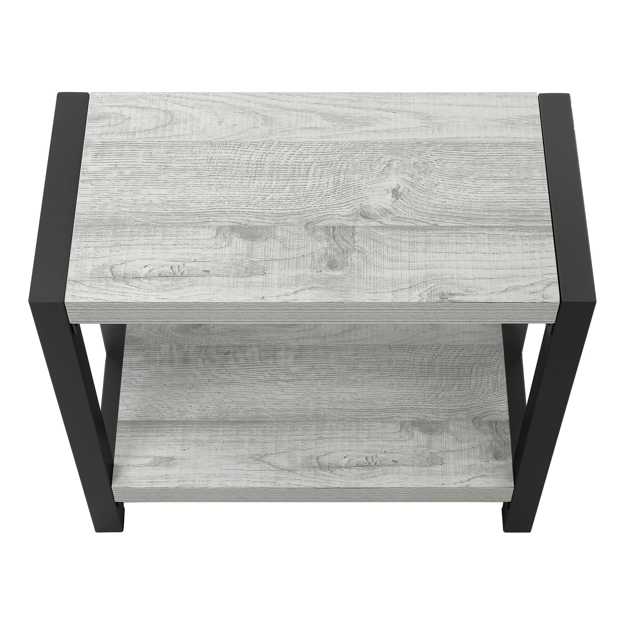 TABLE D'APPOINT - 22"H / GRIS / MÉTAL NOIR #I 2082