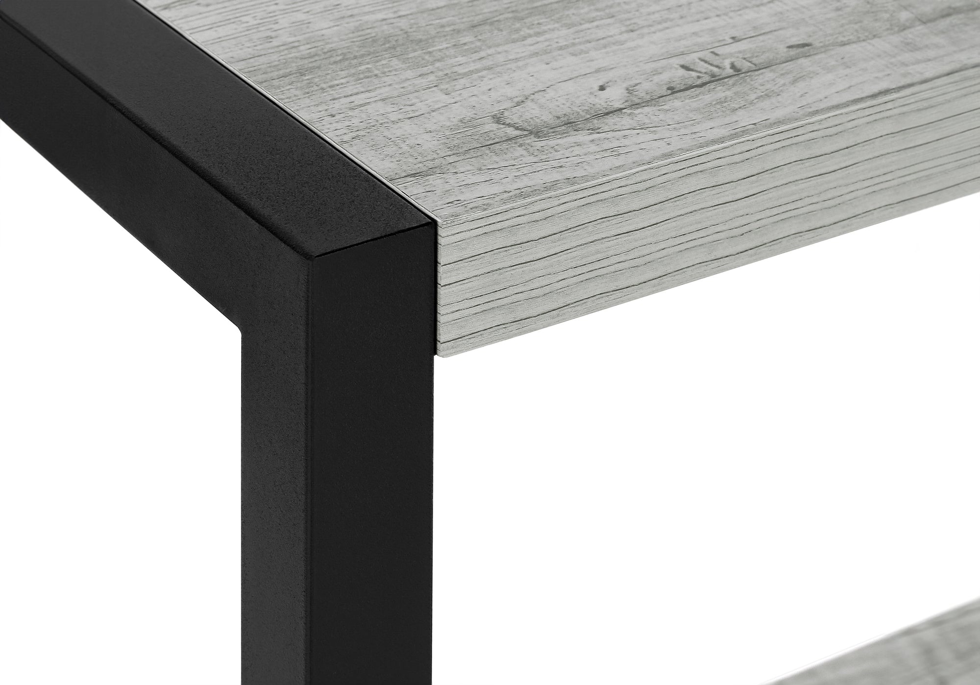 TABLE D'APPOINT - 22"H / GRIS / MÉTAL NOIR #I 2082