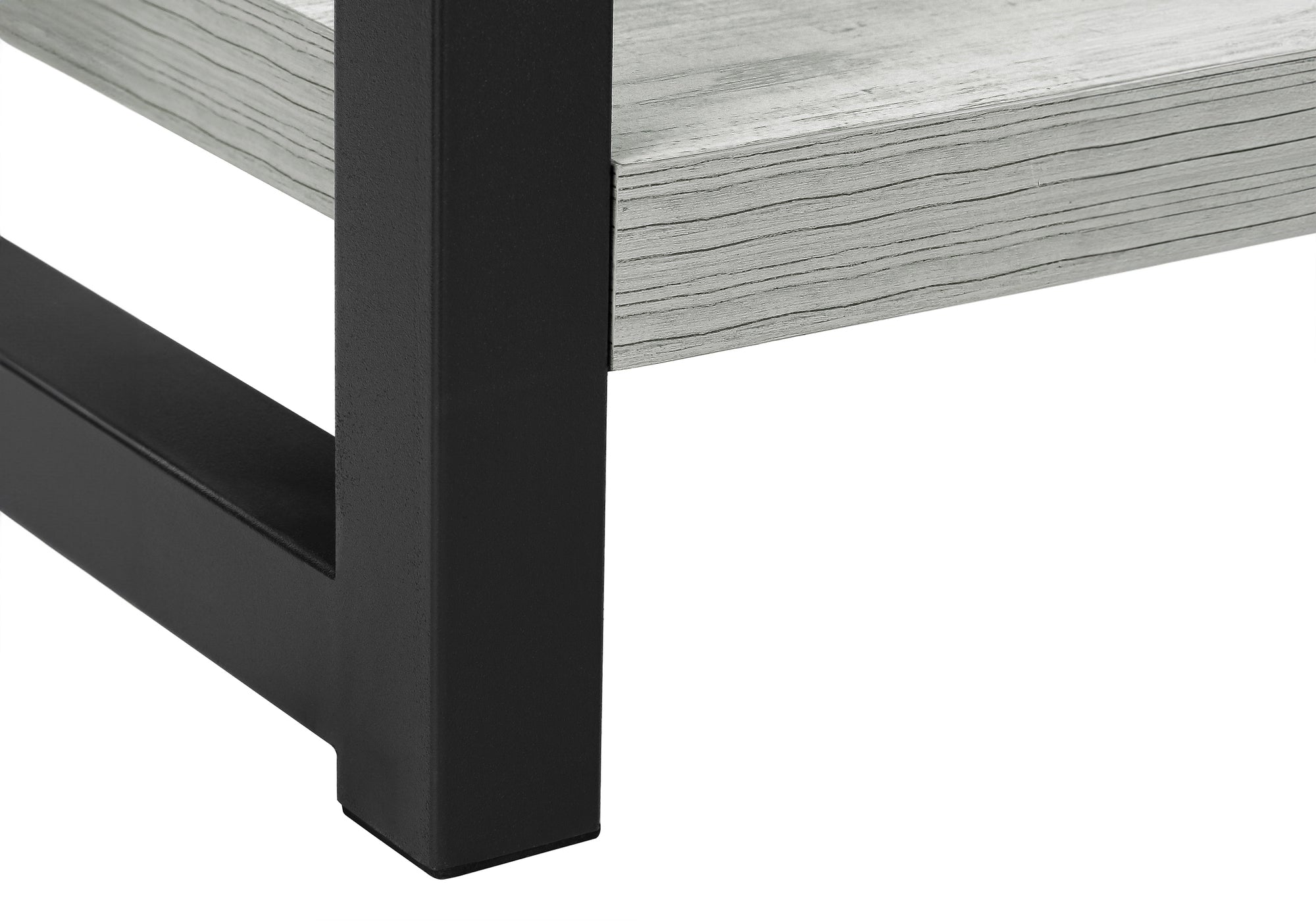 TABLE D'APPOINT - 22"H / GRIS / MÉTAL NOIR #I 2082