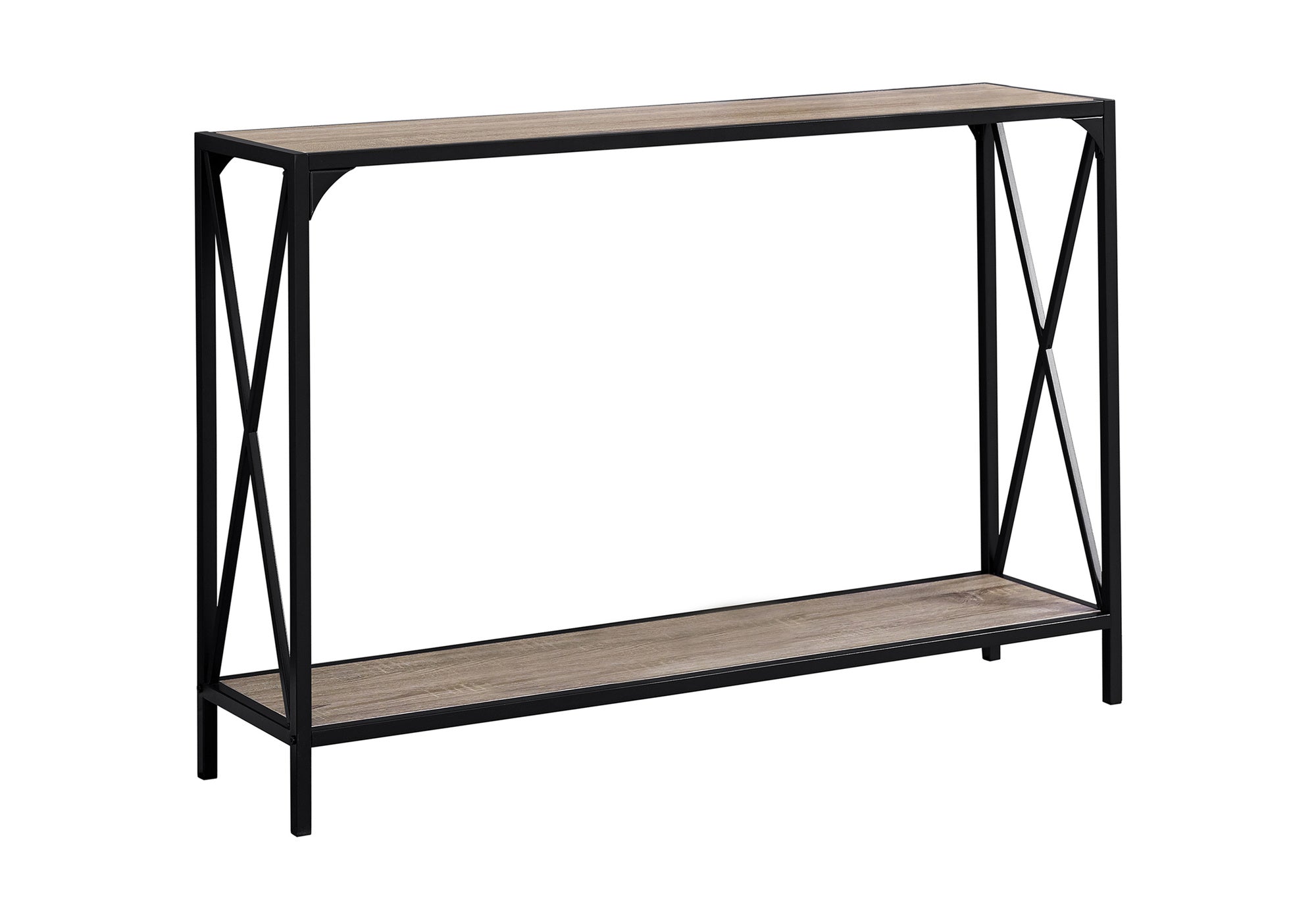 ACCENT TABLE - 48"L / DARK TAUPE / BLACK HALL CONSOLE #I 2125