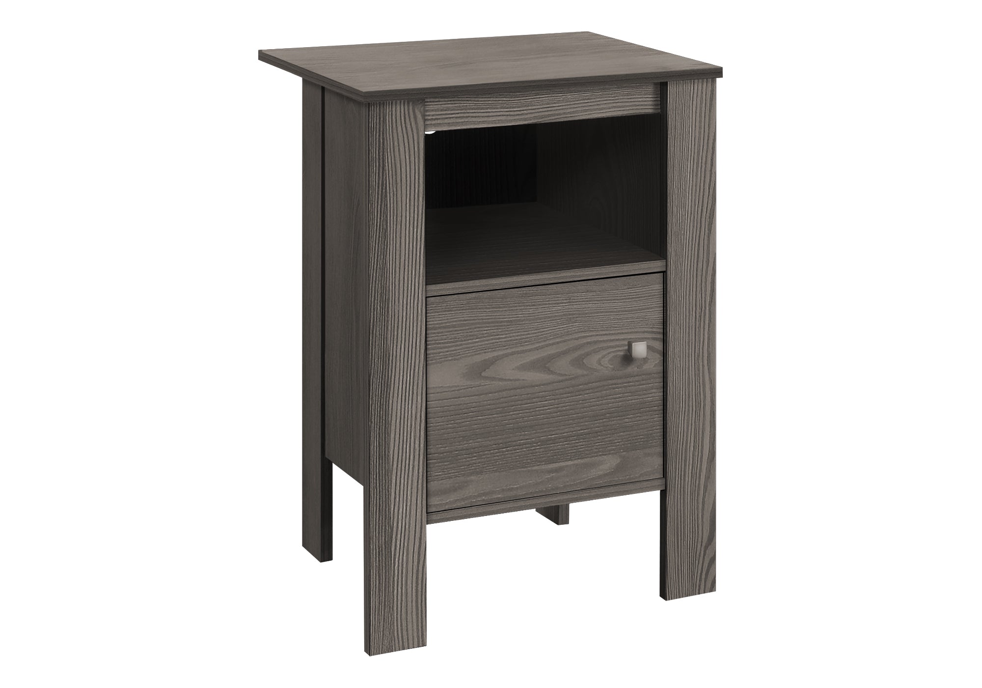 NIGHTSTAND - GREY NIGHT STAND WITH STORAGE #I 2138