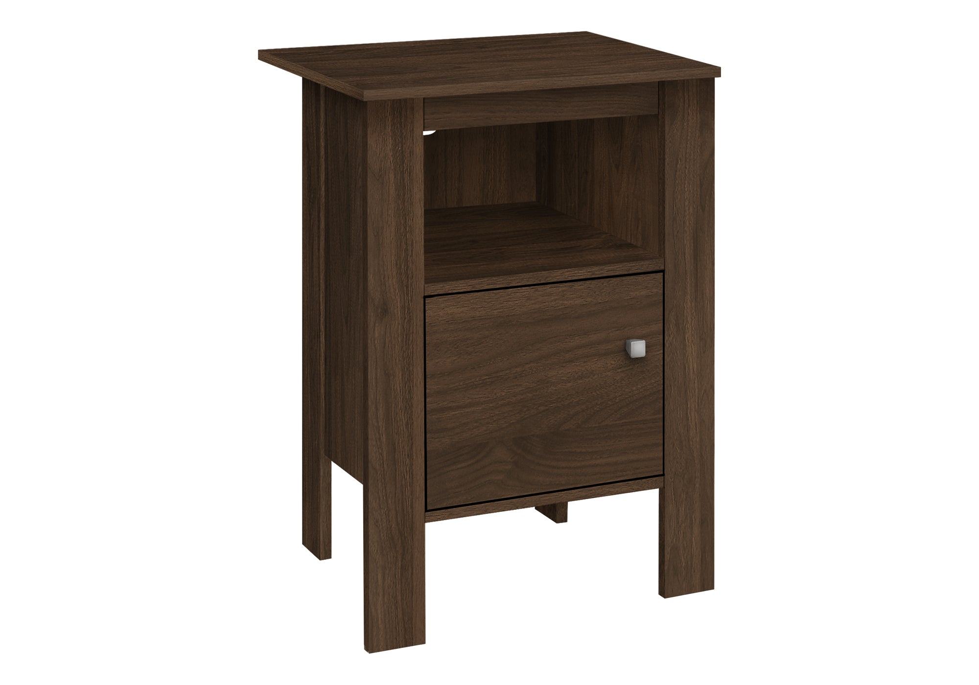 ACCENT TABLE - DARK WALNUT NIGHT STAND WITH STORAGE #I 2144