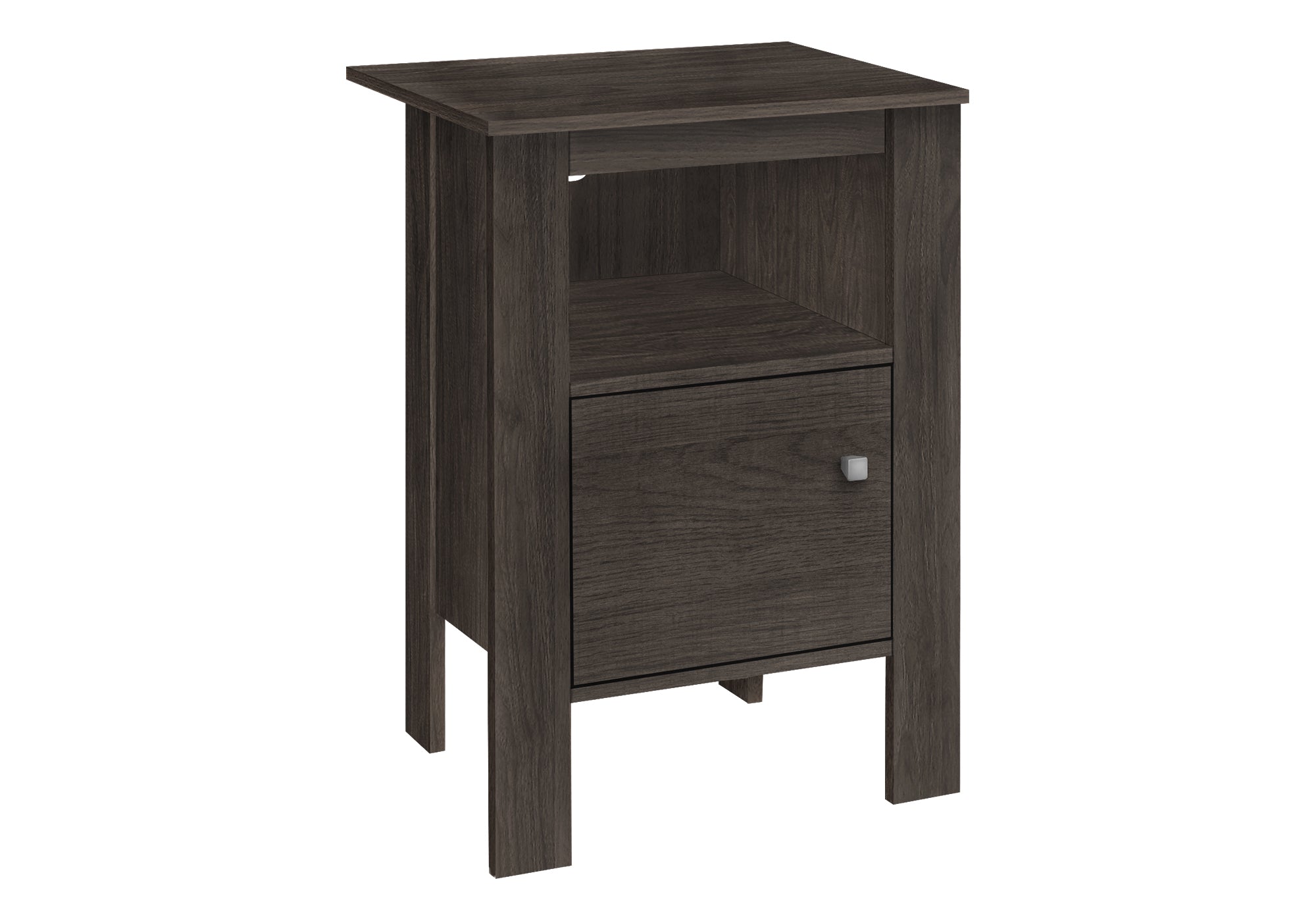 NIGHTSTAND - BROWN OAK NIGHT STAND WITH STORAGE #I 2145