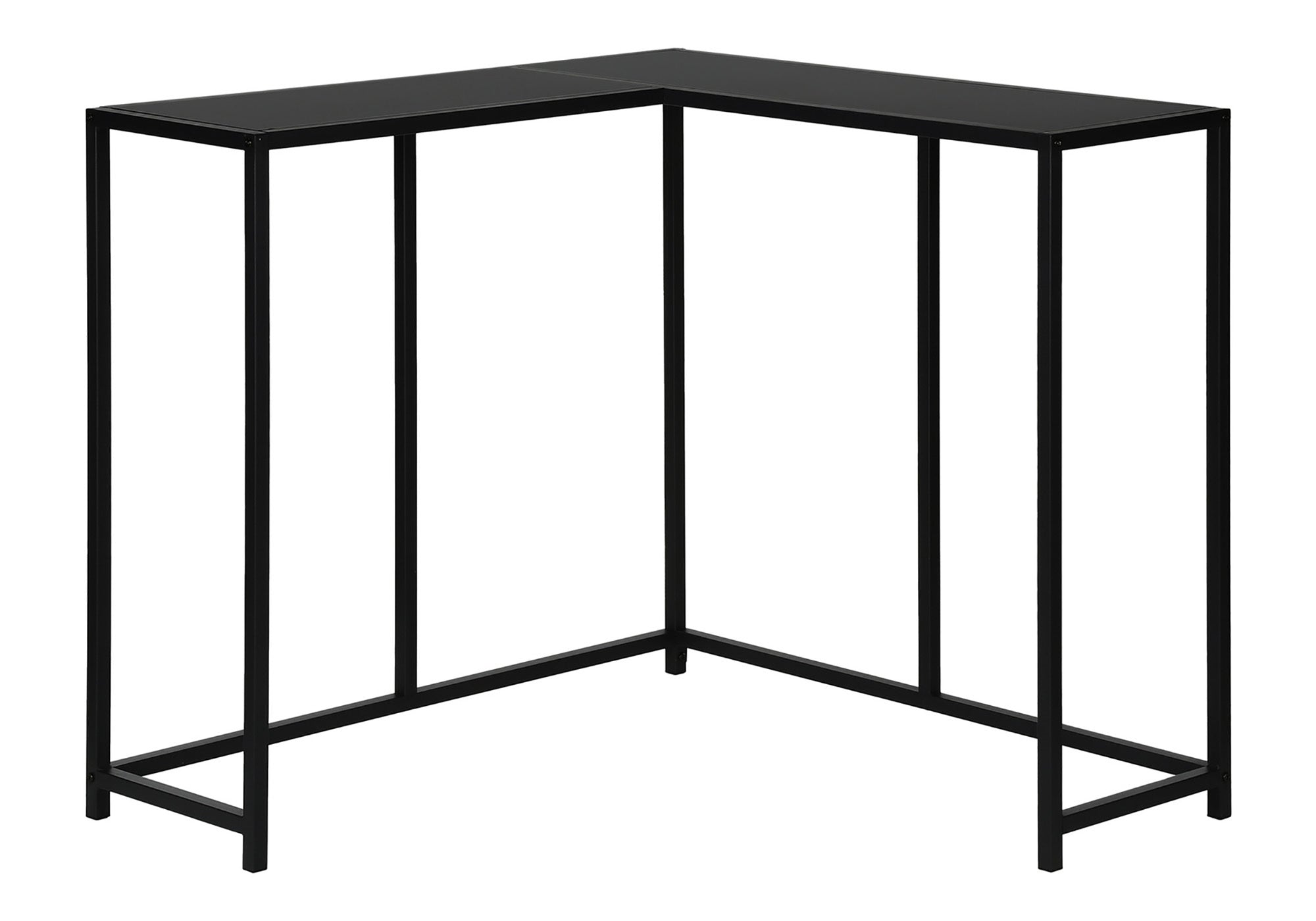 TABLE D'APPOINT - 36"L / NOIR / CONSOLE D'ANGLE NOIRE #I 2157