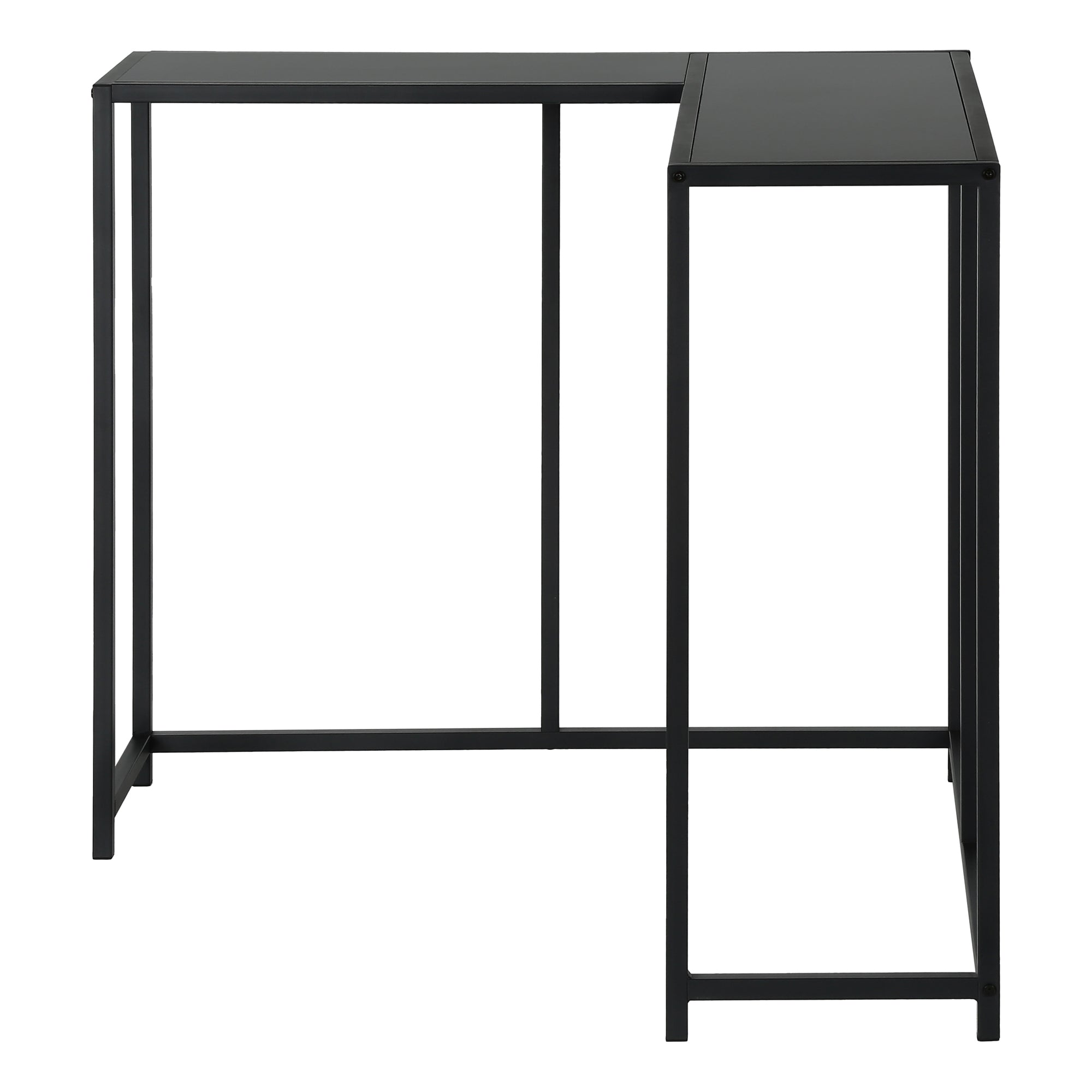 TABLE D'APPOINT - 36"L / NOIR / CONSOLE D'ANGLE NOIRE #I 2157