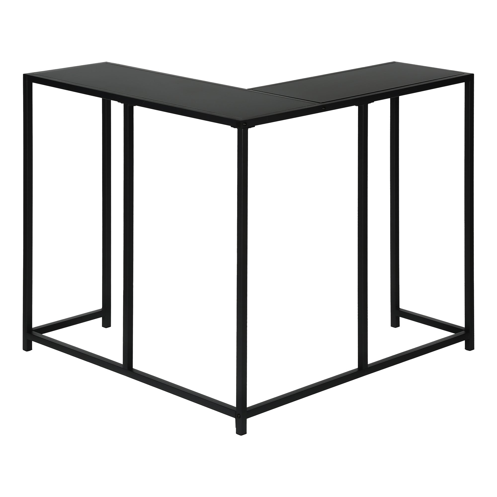 TABLE D'APPOINT - 36"L / NOIR / CONSOLE D'ANGLE NOIRE #I 2157