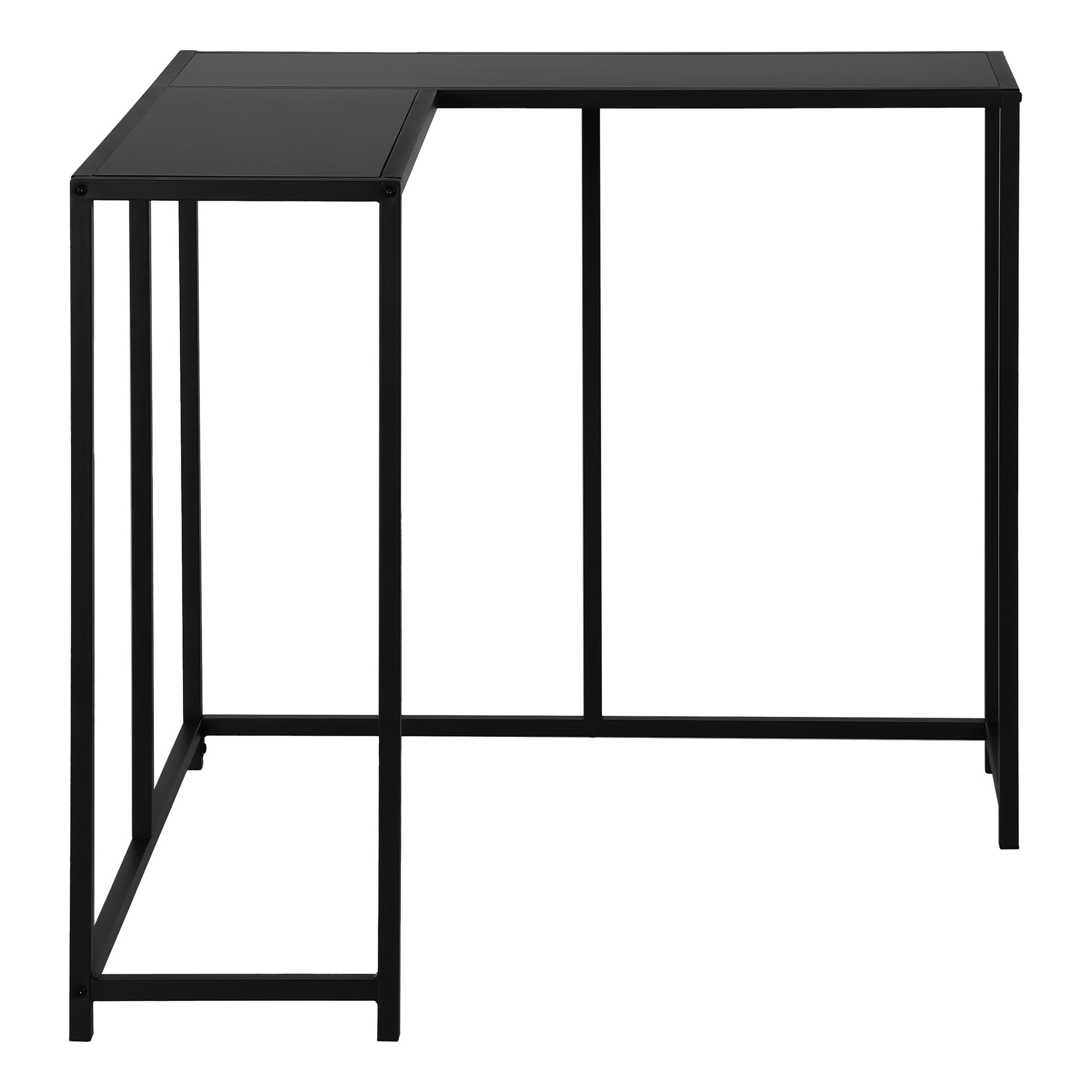 TABLE D'APPOINT - 36"L / NOIR / CONSOLE D'ANGLE NOIRE #I 2157