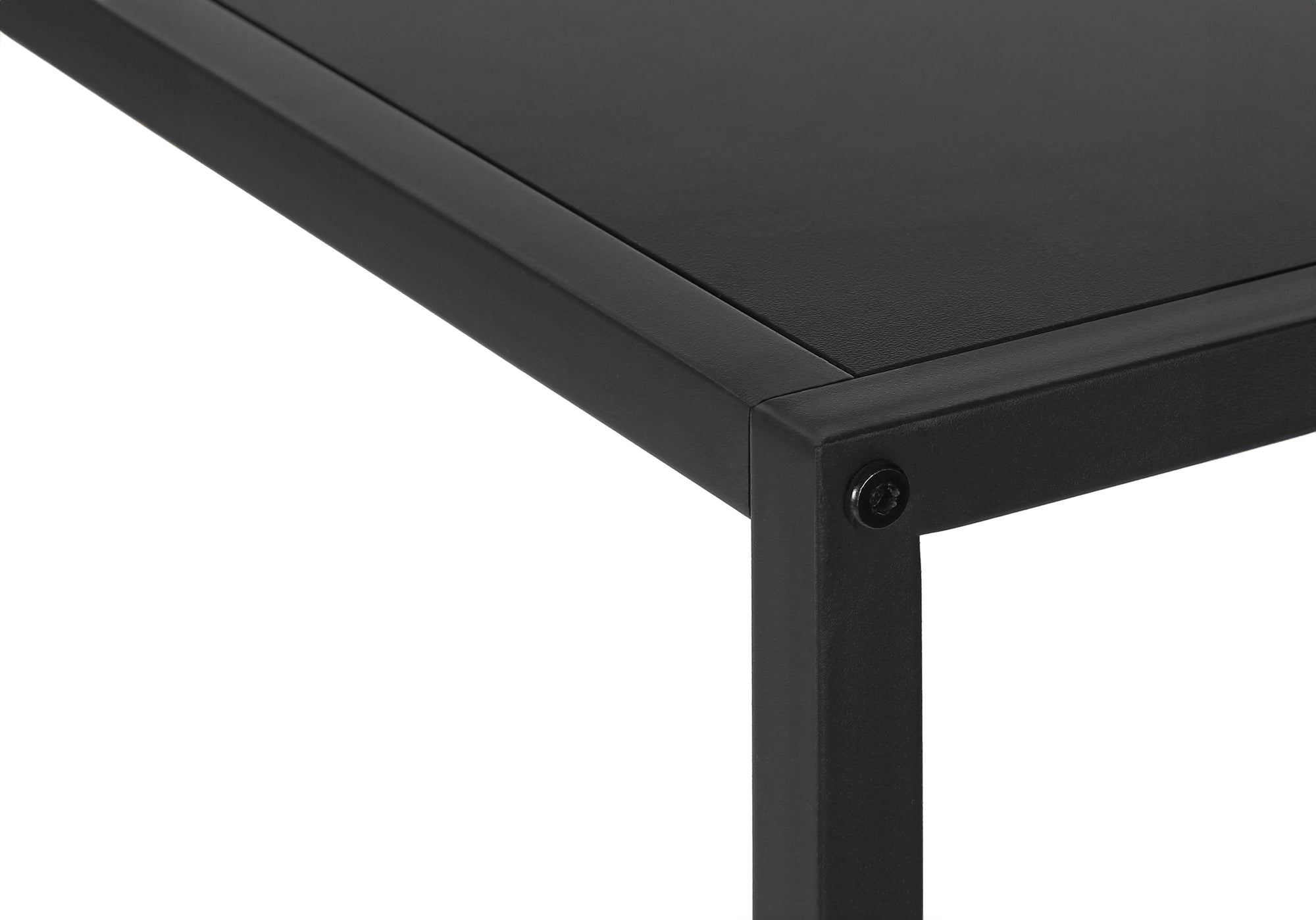 TABLE D'APPOINT - 36"L / NOIR / CONSOLE D'ANGLE NOIRE #I 2157