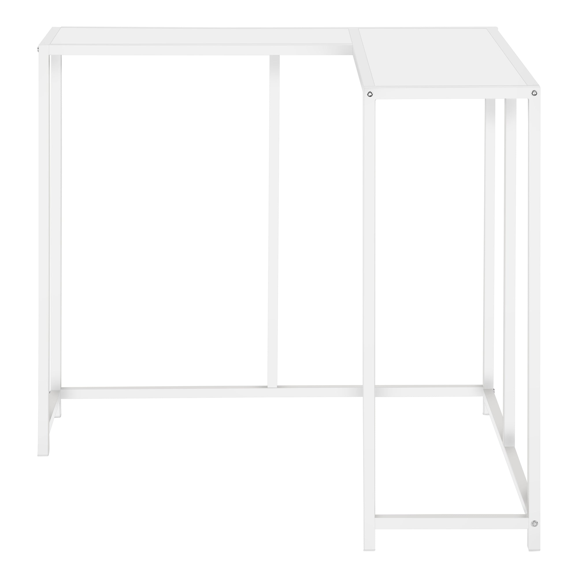 TABLE D'APPOINT - 36"L / BLANC / CONSOLE D'ANGLE BLANC #I 2160