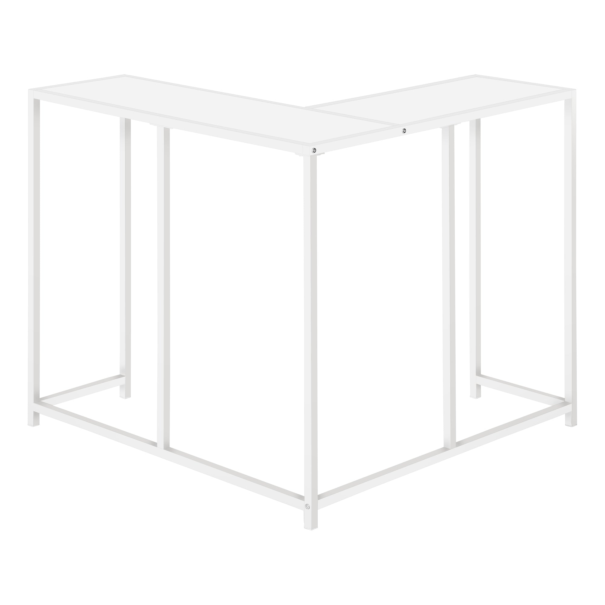 TABLE D'APPOINT - 36"L / BLANC / CONSOLE D'ANGLE BLANC #I 2160